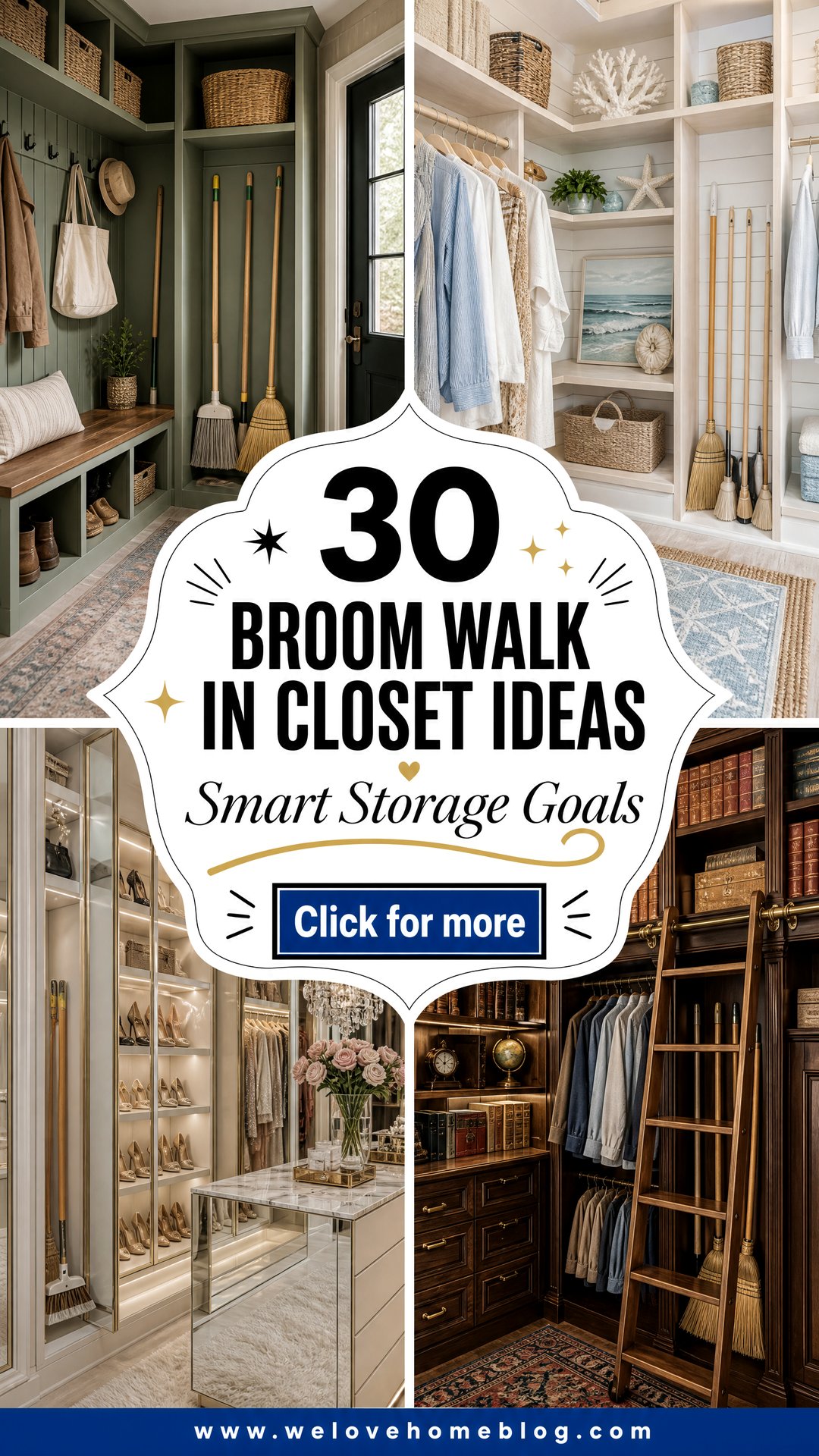 30 Smart Broom Walk in Closet Ideas for Storage - 30 Smart Broom Walk in Closet Ideas for Storage