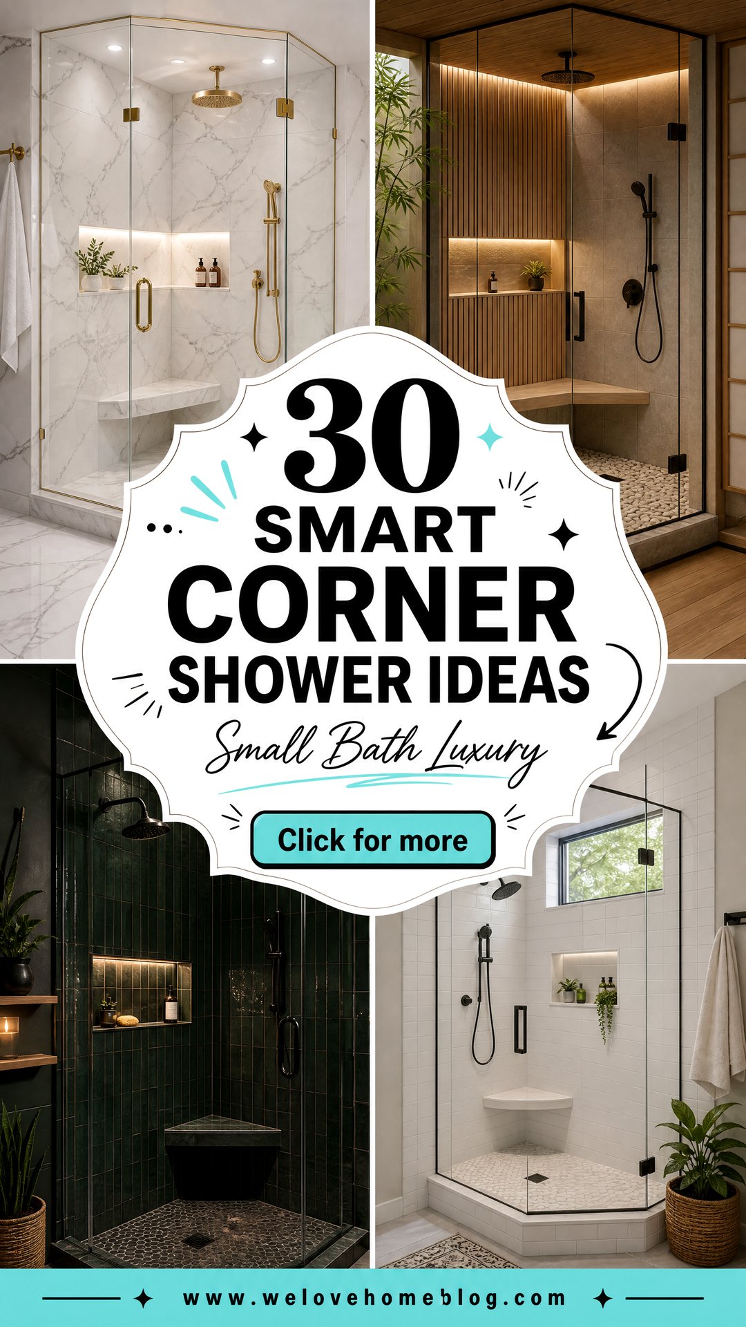 30 Smart Corner Shower Ideas for Small Bathrooms - 30 Smart Corner Shower Ideas for Small Bathrooms