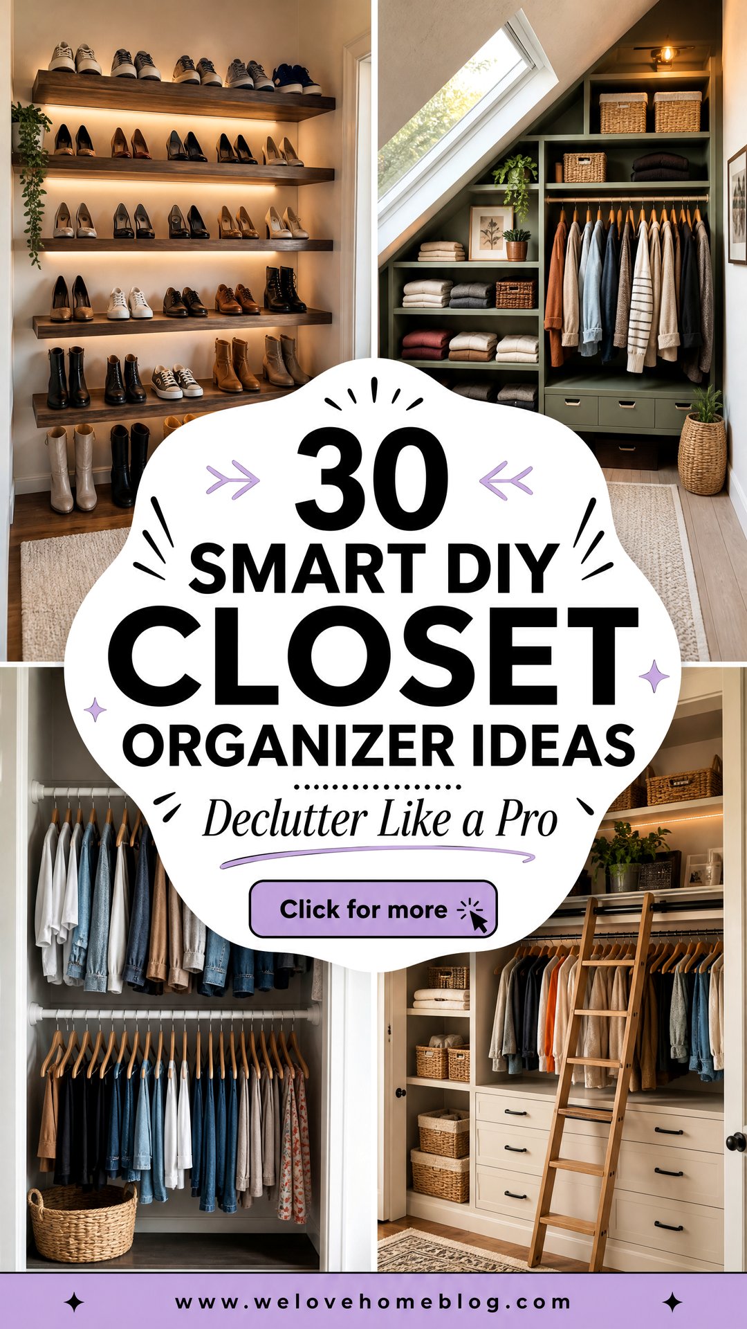 30 Smart DIY Closet Organizer Ideas to Declutter - 30 Smart DIY Closet Organizer Ideas to Declutter