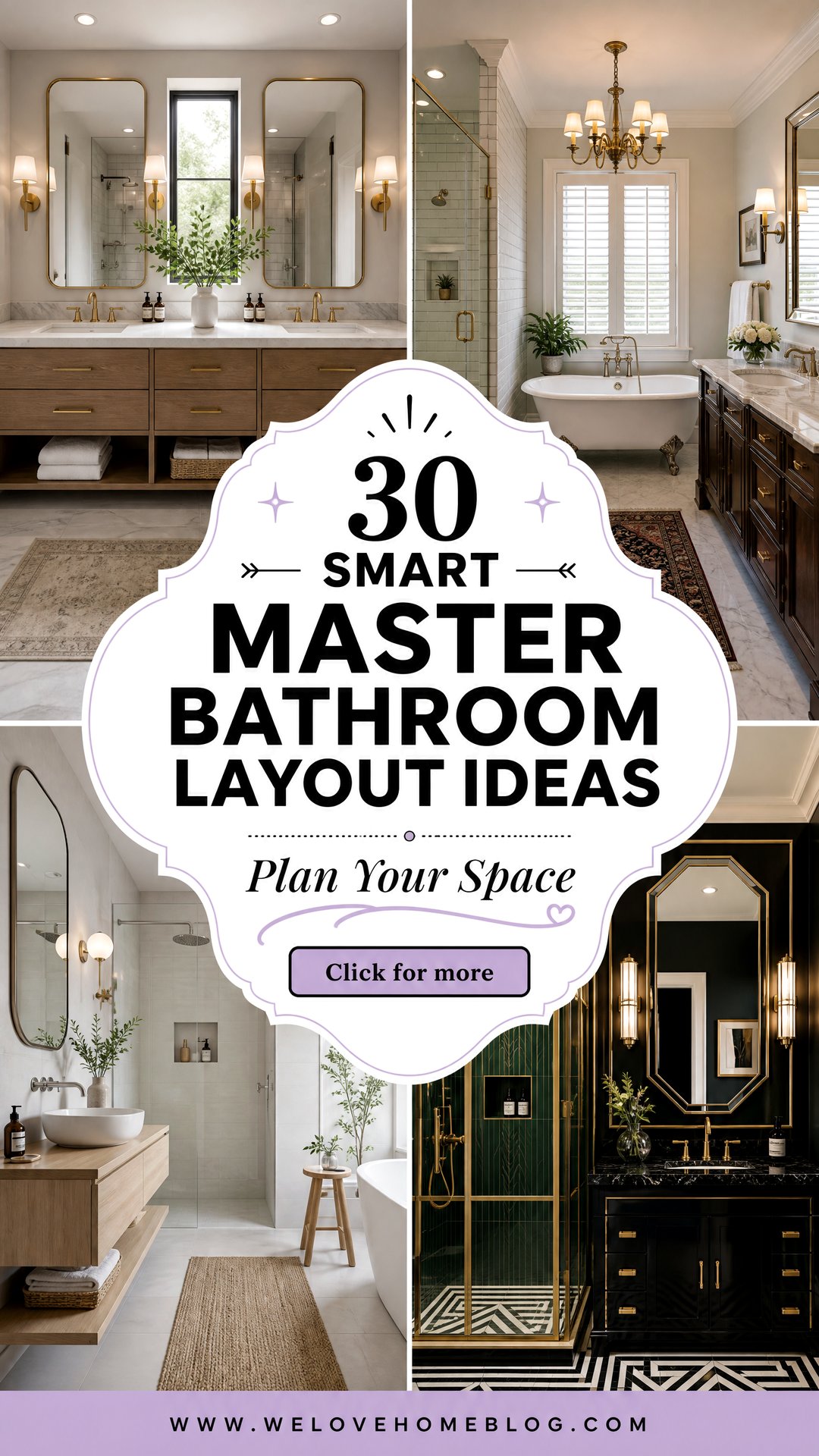 30 Smart Master Bathroom Layout Ideas for Every Size - 30 Smart Master Bathroom Layout Ideas for Every Size