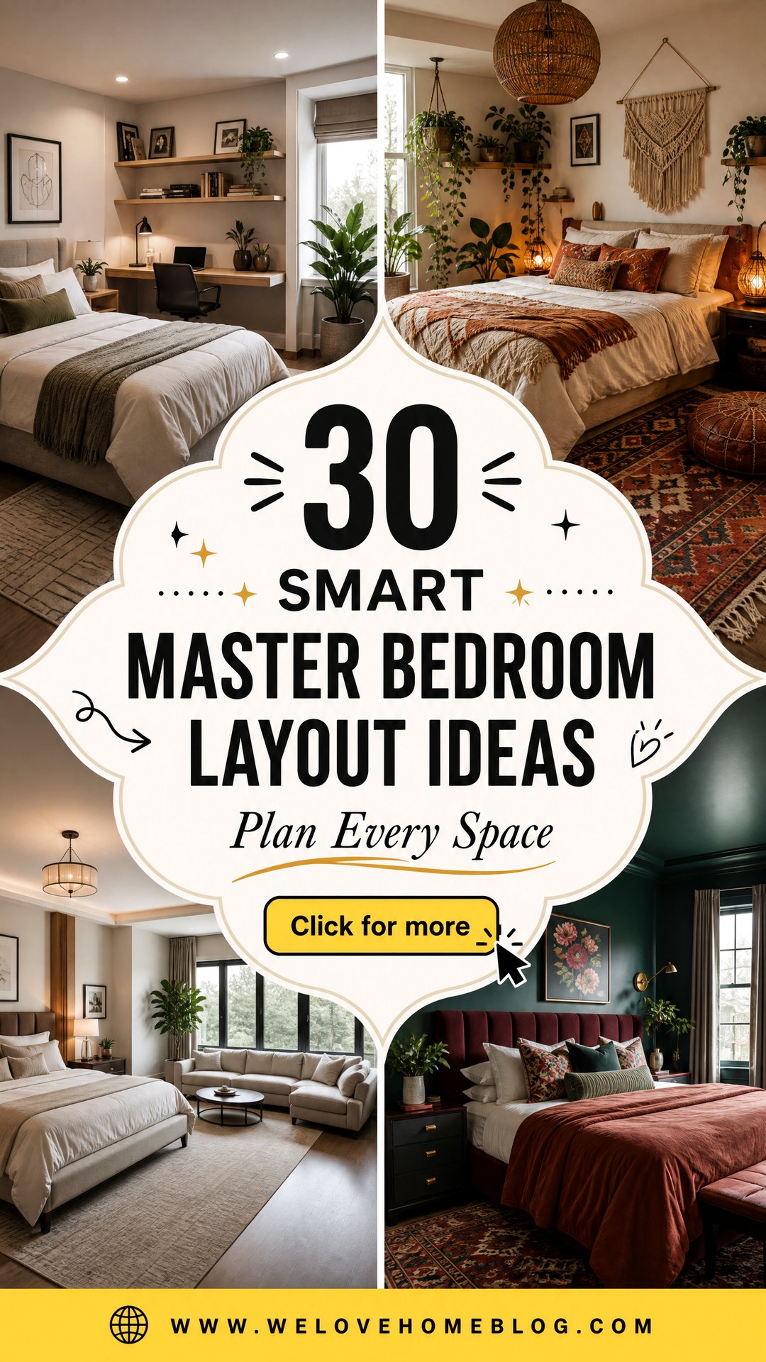 30 Smart Master Bedroom Layout Ideas for Every Space - 30 Smart Master Bedroom Layout Ideas for Every Space