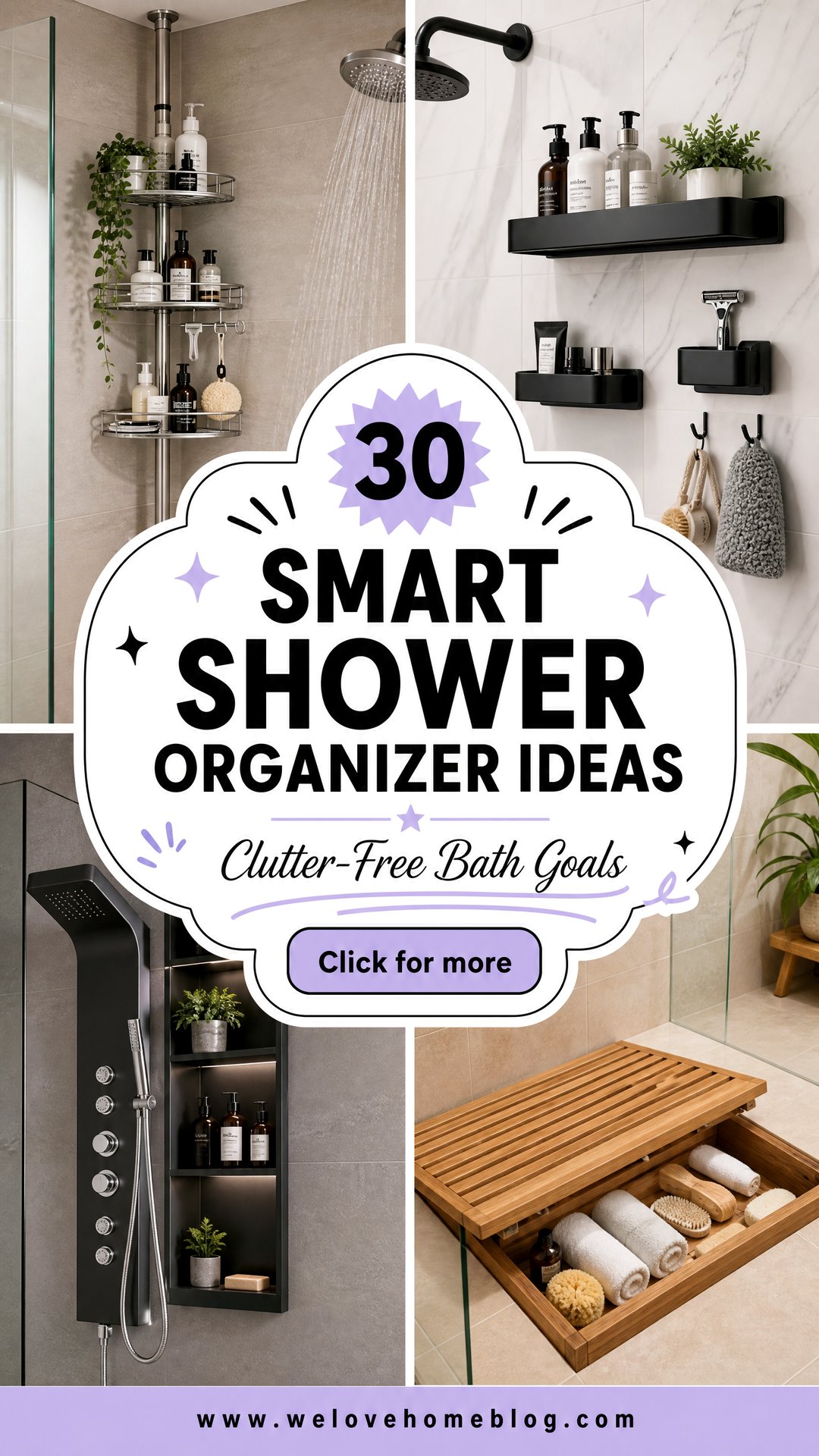 30 Smart Shower Organizer Ideas for a Clutter-Free Bath - 30 Smart Shower Organizer Ideas for a Clutter-Free Bath