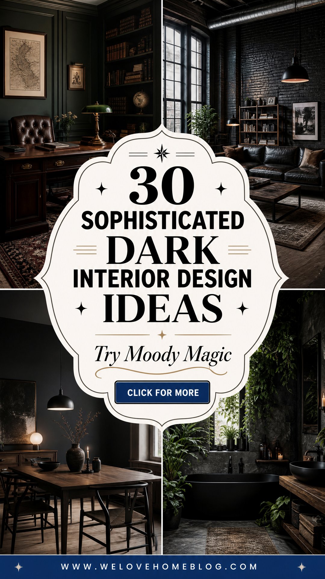 30 Sophisticated Dark Interior Design Ideas to Try - We Love Home Blog
