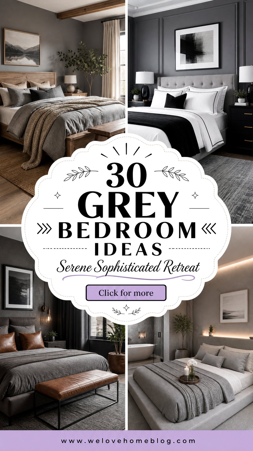30 Sophisticated Grey Bedroom Ideas for a Serene Retreat - 30 Sophisticated Grey Bedroom Ideas for a Serene Retreat