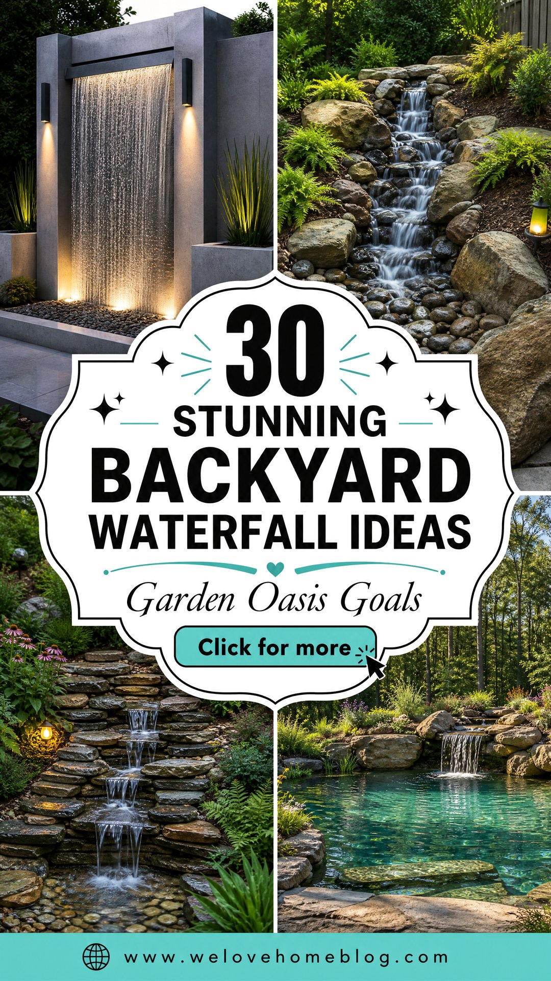 30 Stunning Backyard Waterfall Ideas for Your Garden - 30 Stunning Backyard Waterfall Ideas for Your Garden