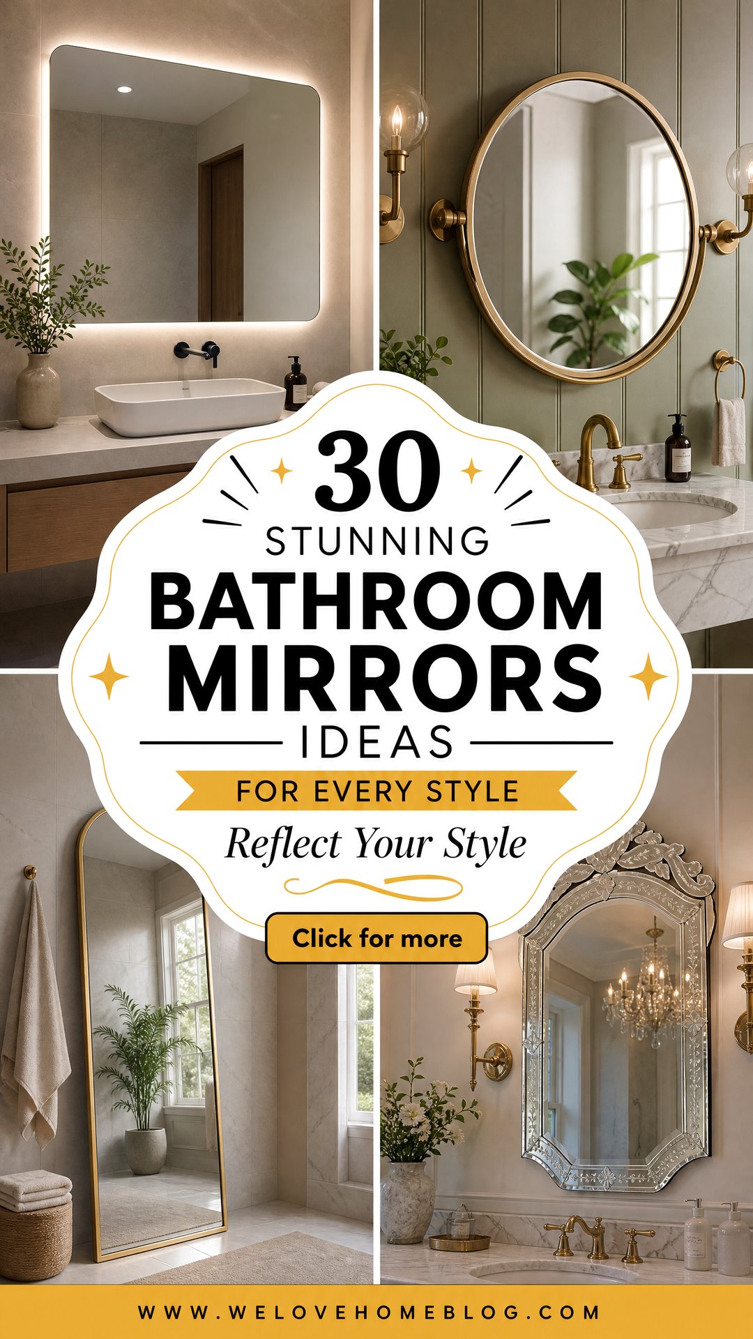 30 Stunning Bathroom Mirrors Ideas for Every Style - 30 Stunning Bathroom Mirrors Ideas for Every Style