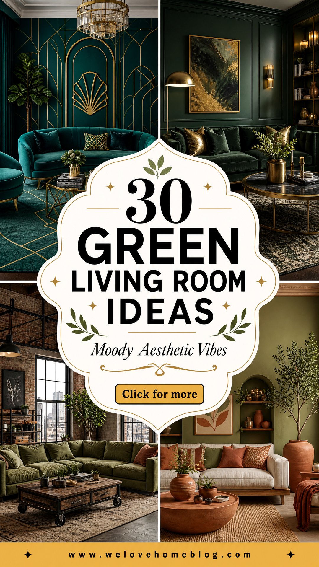 30 Stunning Green Living Room Ideas for a Moody Aesthetic - 30 Stunning Green Living Room Ideas for a Moody Aesthetic