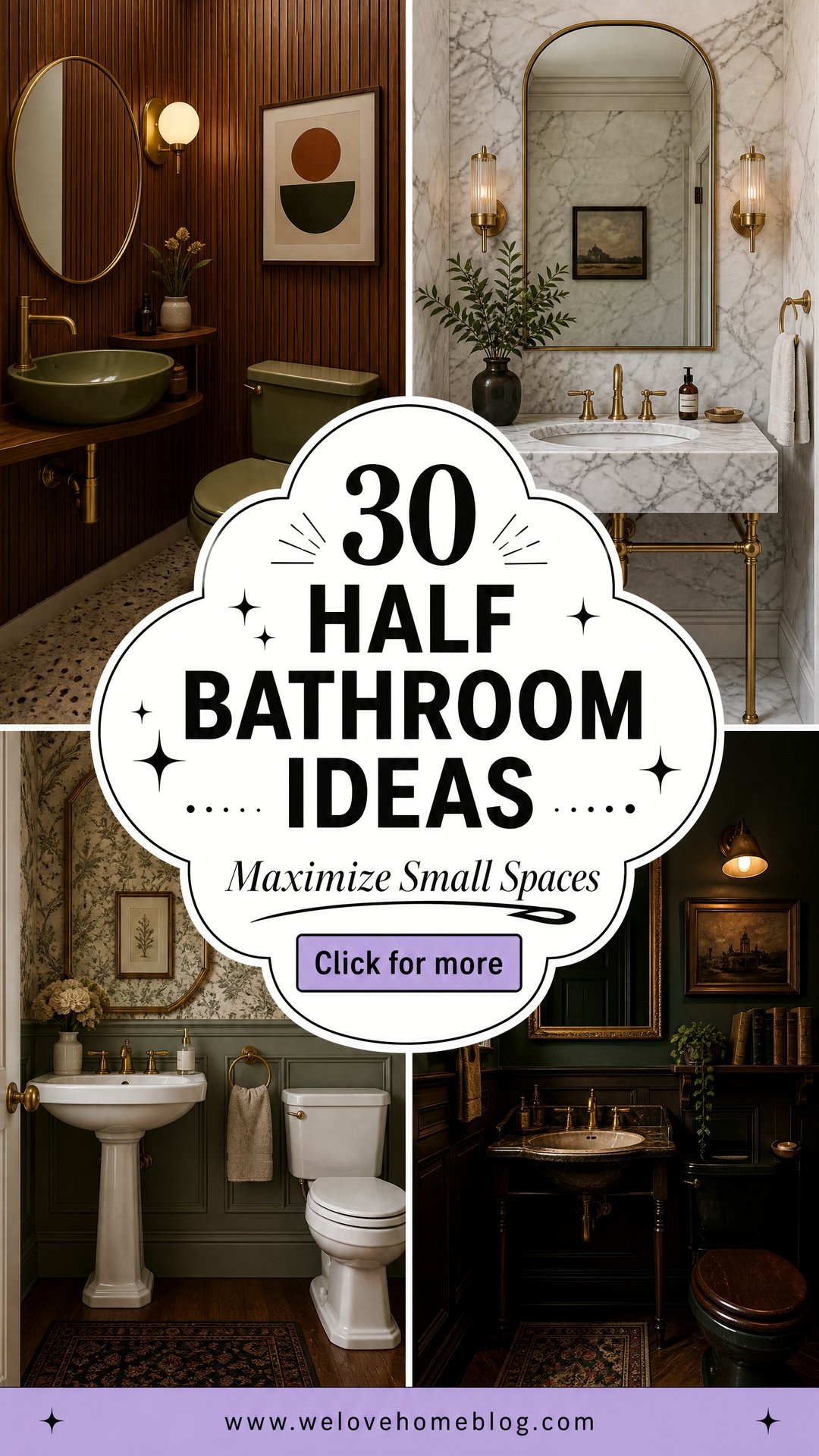 30 Stunning Half Bathroom Ideas to Maximize Small Spaces - 30 Stunning Half Bathroom Ideas to Maximize Small Spaces
