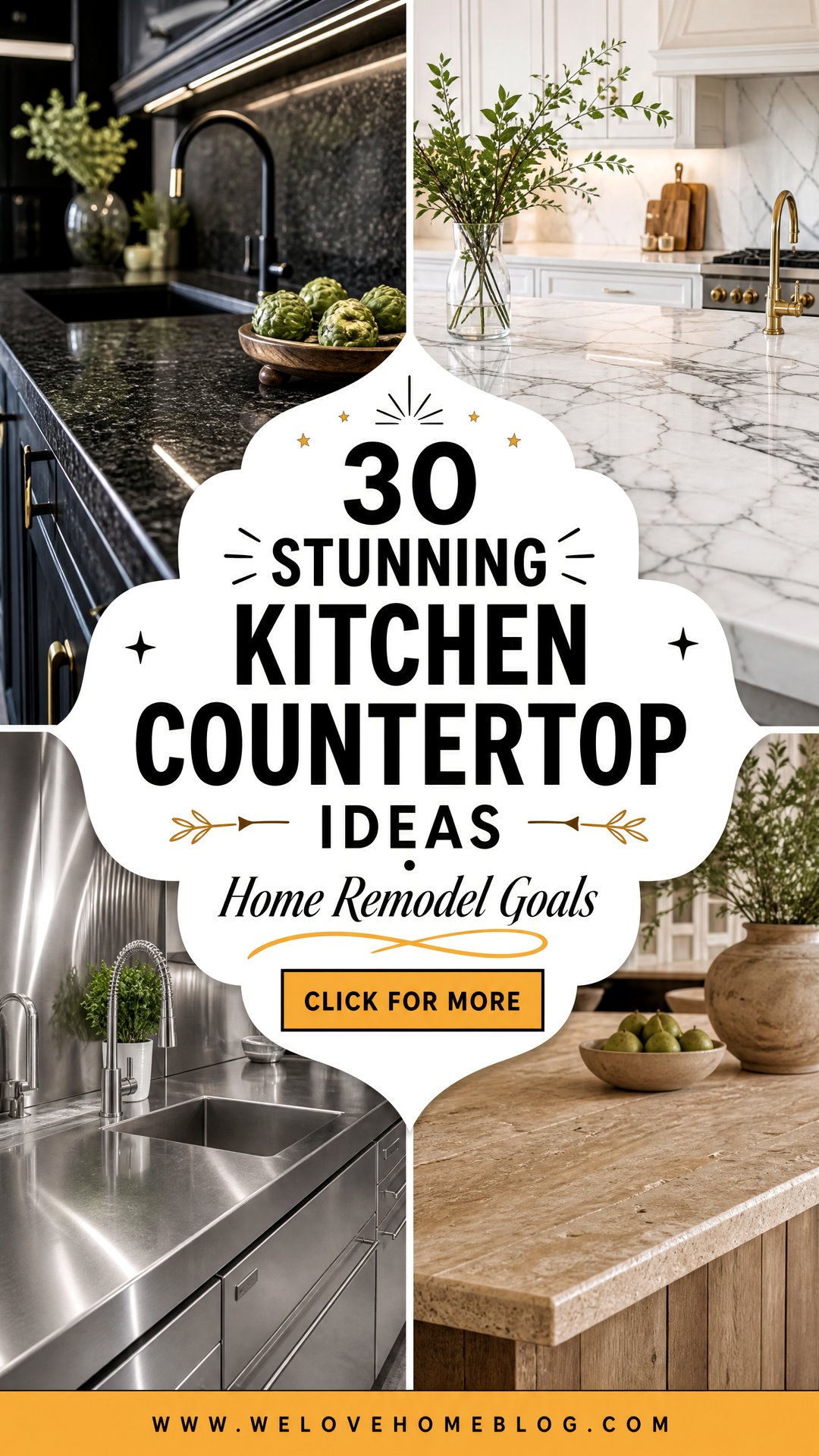 30 Stunning Kitchen Countertop Ideas for Your Home Remodel - 30 Stunning Kitchen Countertop Ideas for Your Home Remodel