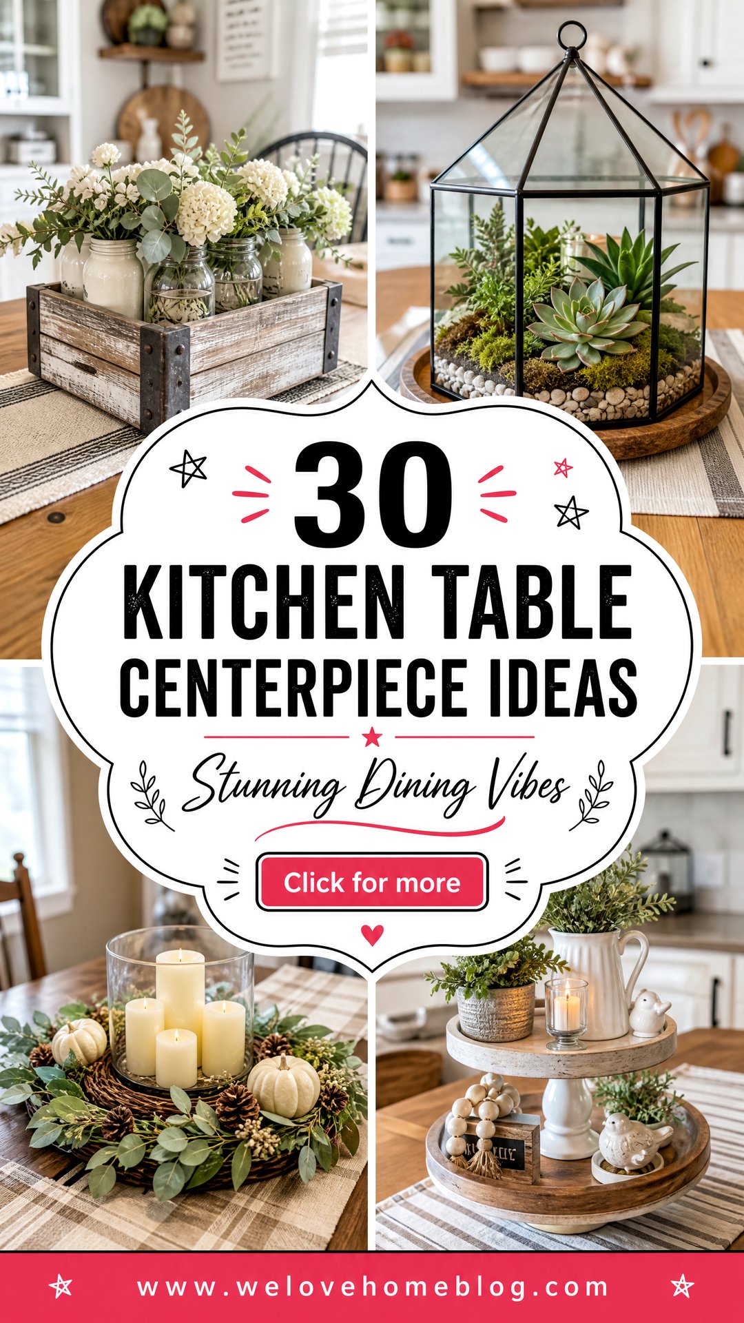 30 Stunning Kitchen Table Centerpiece Ideas for Dining - 30 Stunning Kitchen Table Centerpiece Ideas for Dining