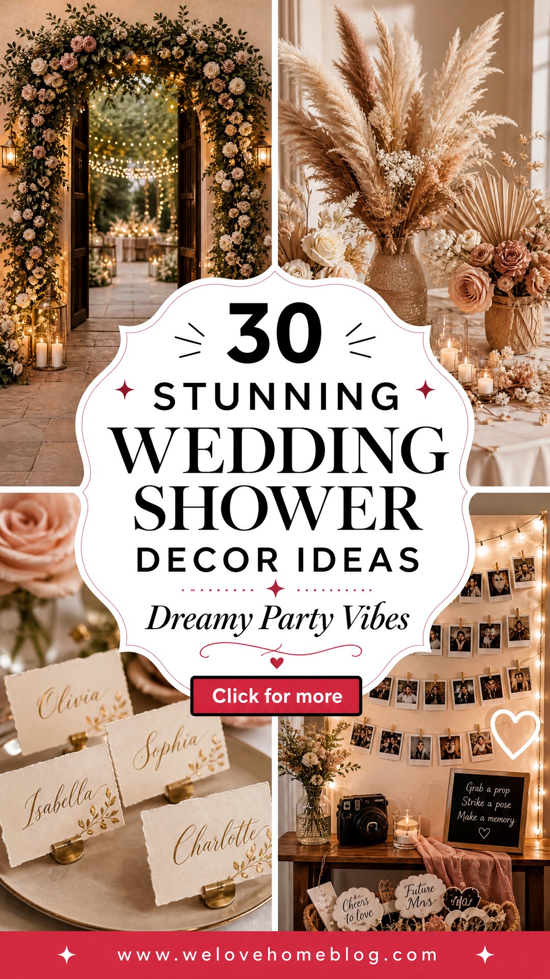 30 Stunning Wedding Shower Decor Ideas for Parties - 30 Stunning Wedding Shower Decor Ideas for Parties