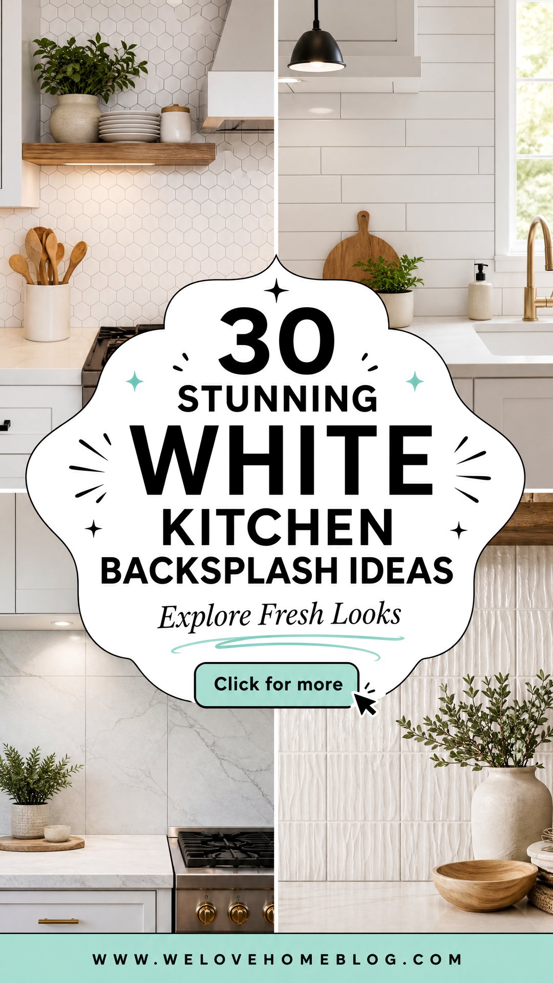 30 Stunning White Kitchen Backsplash Ideas to Explore - 30 Stunning White Kitchen Backsplash Ideas to Explore
