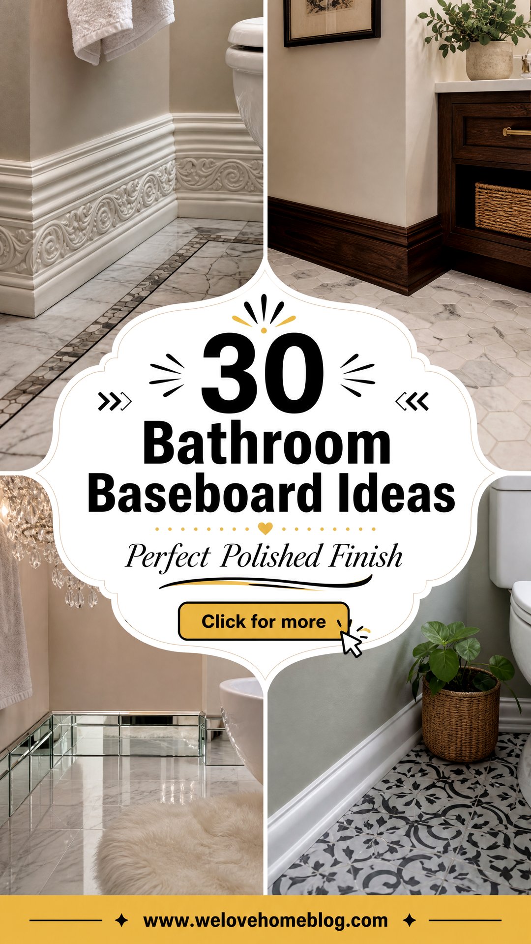 30 Stylish Bathroom Baseboard Ideas for a Polished Finish - 30 Stylish Bathroom Baseboard Ideas for a Polished Finish