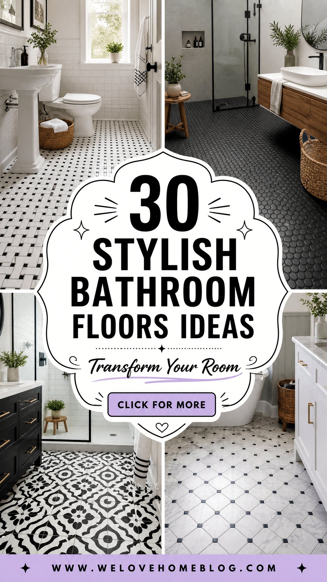 30 Stylish Bathroom Floors Ideas to Transform Your Room - 30 Stylish Bathroom Floors Ideas to Transform Your Room