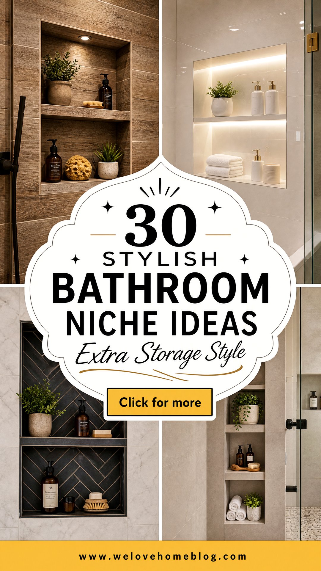 30 Stylish Bathroom Niche Ideas for Extra Storage Space - 30 Stylish Bathroom Niche Ideas for Extra Storage Space