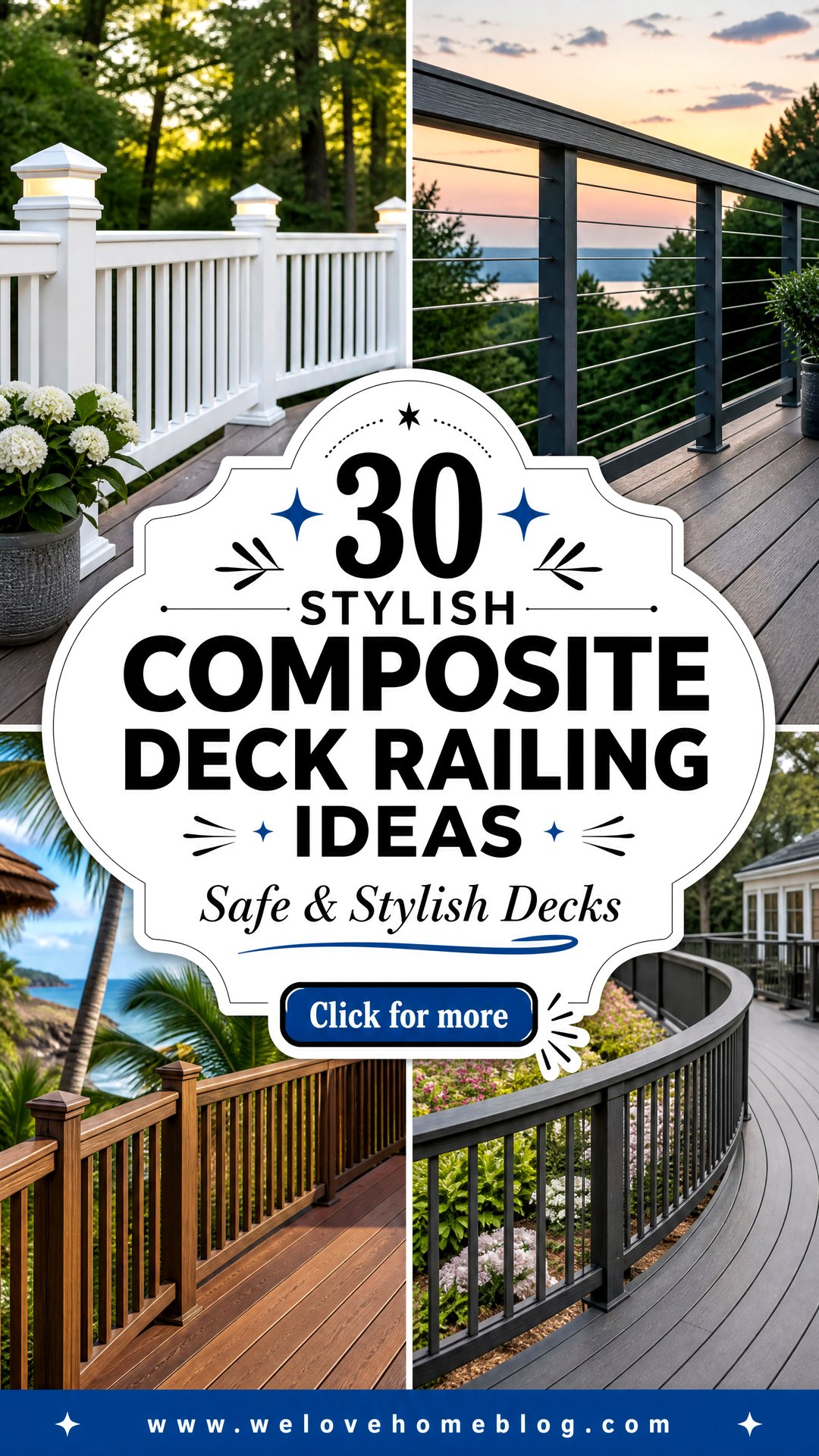 30 Stylish Composite Deck Railing Ideas for Safety - 30 Stylish Composite Deck Railing Ideas for Safety