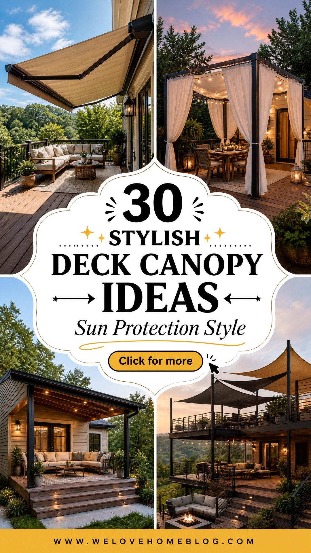 30 Stylish Deck Canopy Ideas for Sun Protection - 30 Stylish Deck Canopy Ideas for Sun Protection
