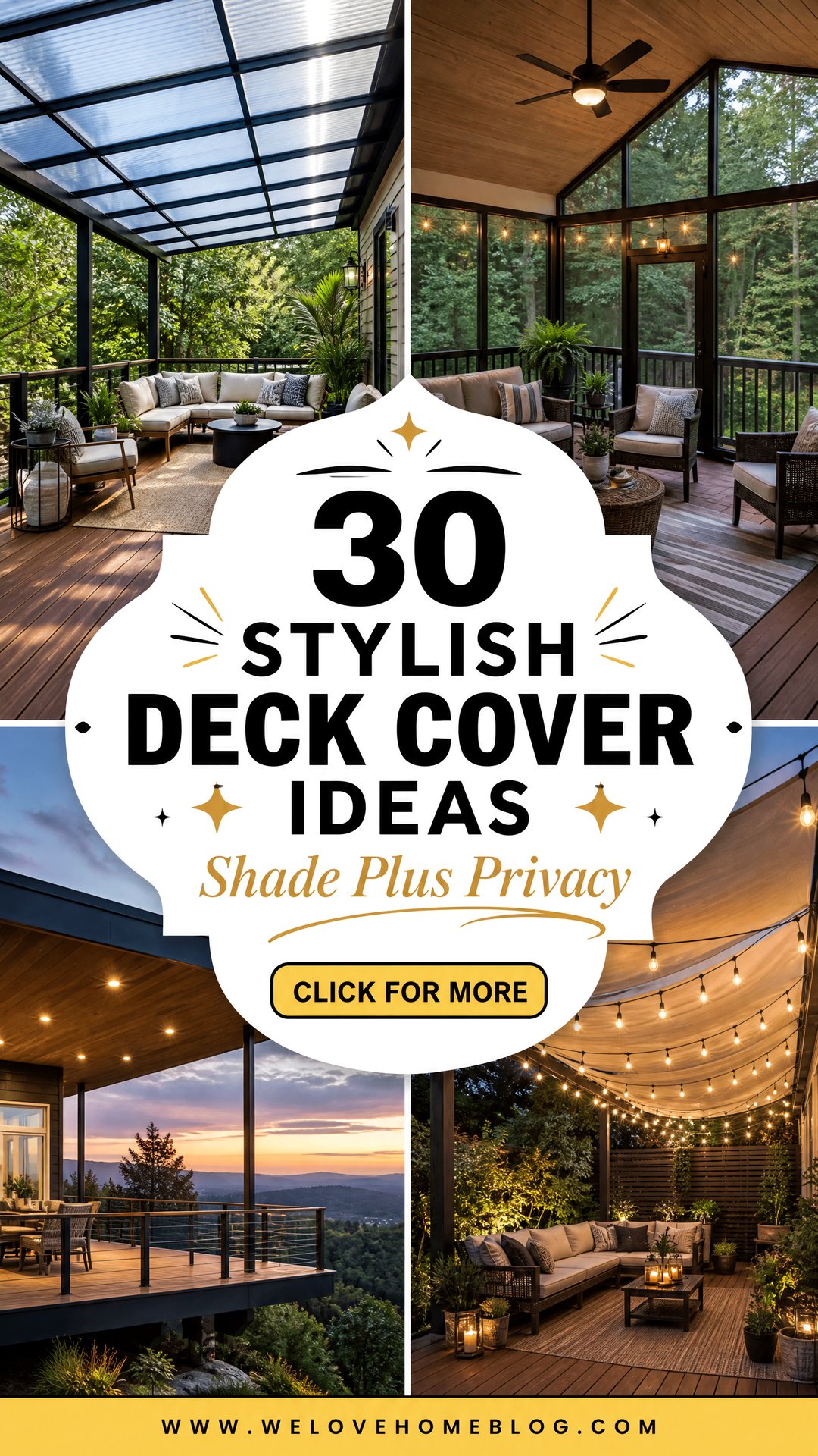 30 Stylish Deck Cover Ideas for Shade and Privacy - 30 Stylish Deck Cover Ideas for Shade and Privacy