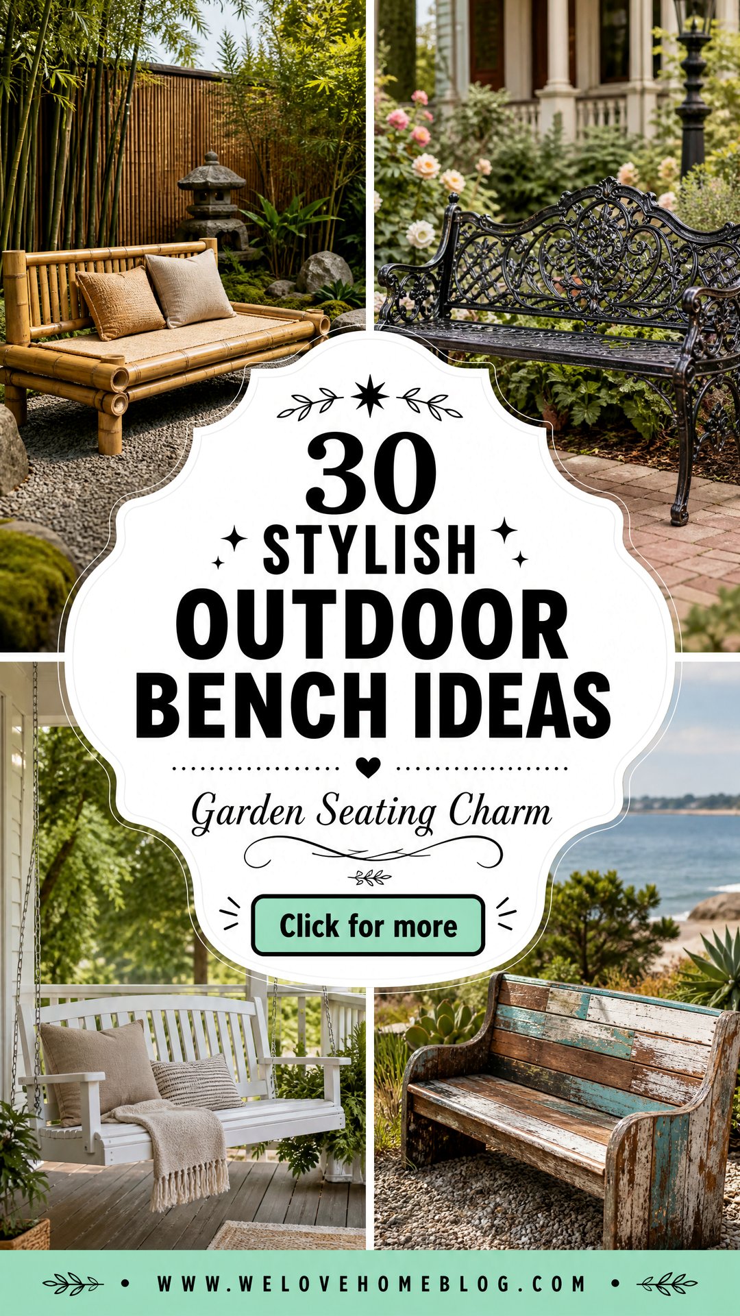 30 Stylish Outdoor Bench Ideas for Your Garden and Patio - 30 Stylish Outdoor Bench Ideas for Your Garden and Patio