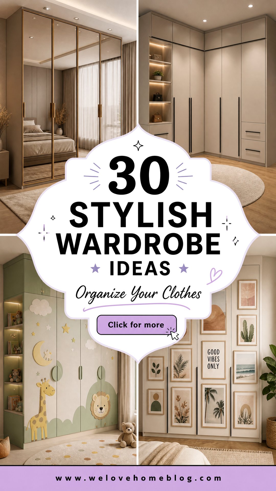 30 Stylish Wardrobe Ideas to Organize Your Clothes - 30 Stylish Wardrobe Ideas to Organize Your Clothes