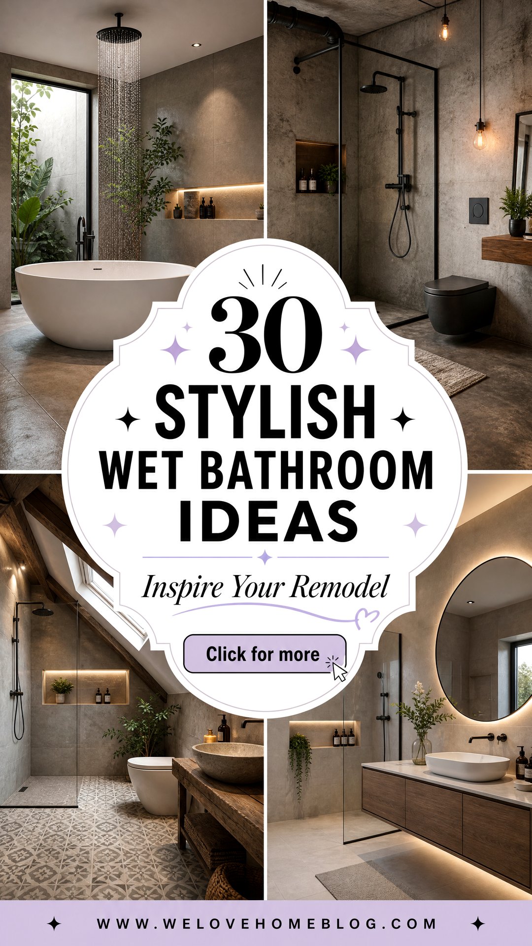 30 Stylish Wet Bathroom Ideas to Inspire Your Remodel - 30 Stylish Wet Bathroom Ideas to Inspire Your Remodel