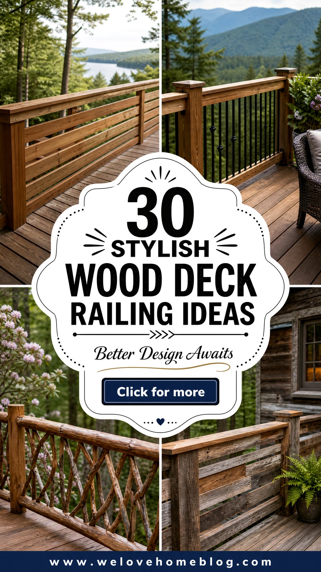 30 Stylish Wood Deck Railing Ideas for Better Design - 30 Stylish Wood Deck Railing Ideas for Better Design