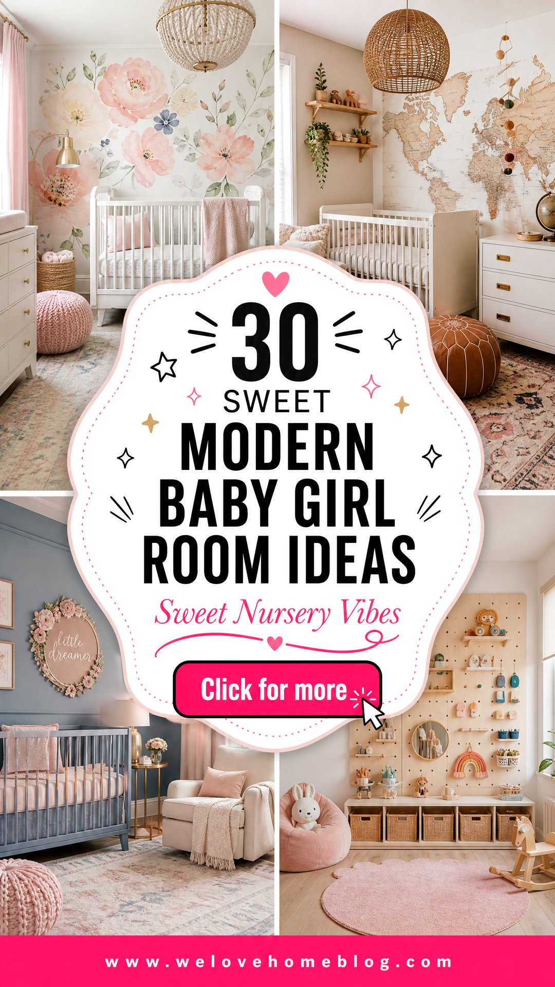 30 Sweet Modern Baby Girl Room Ideas to Love - 30 Sweet Modern Baby Girl Room Ideas to Love