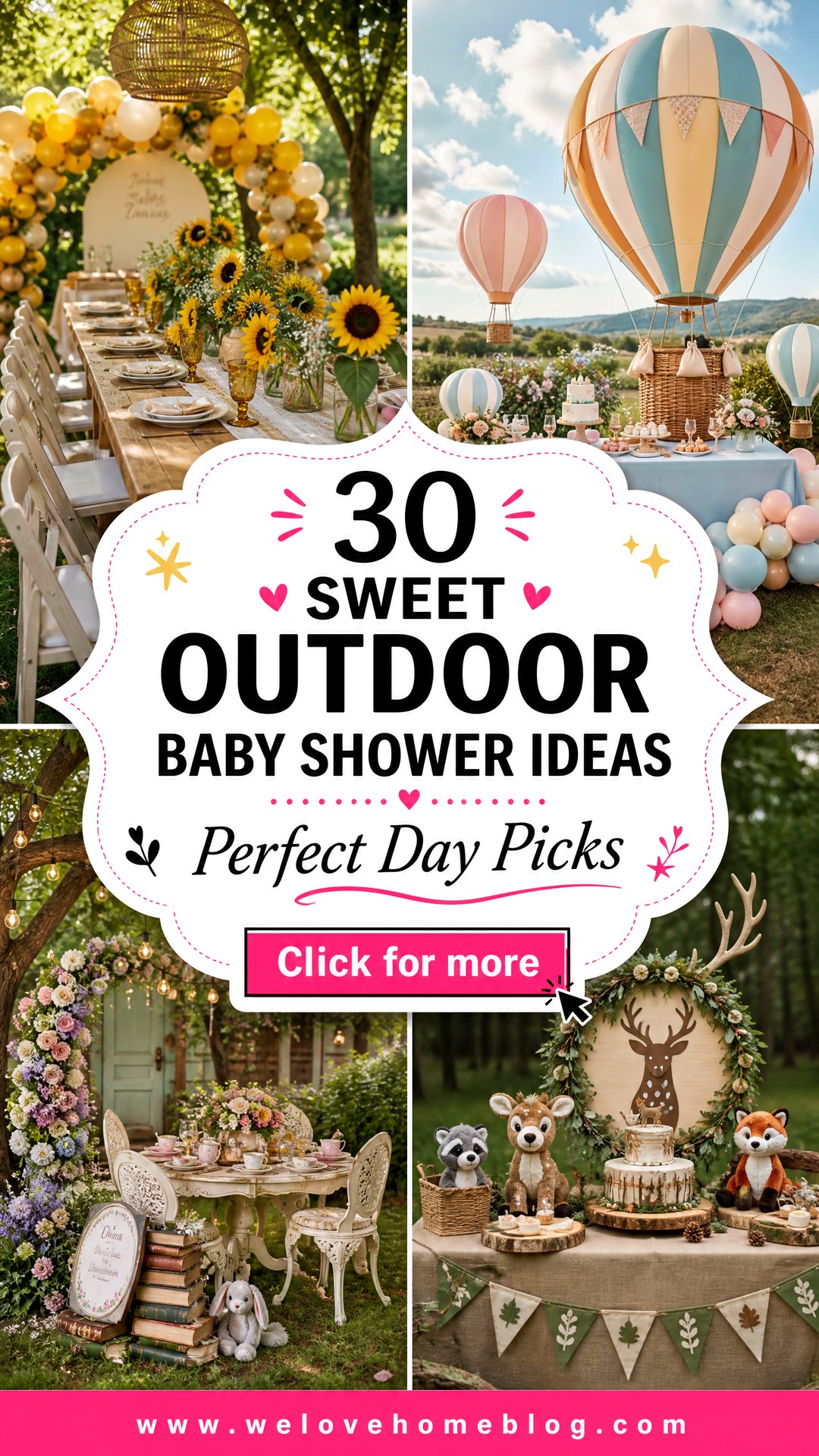 30 Sweet Outdoor Baby Shower Ideas for a Perfect Day - 30 Sweet Outdoor Baby Shower Ideas for a Perfect Day