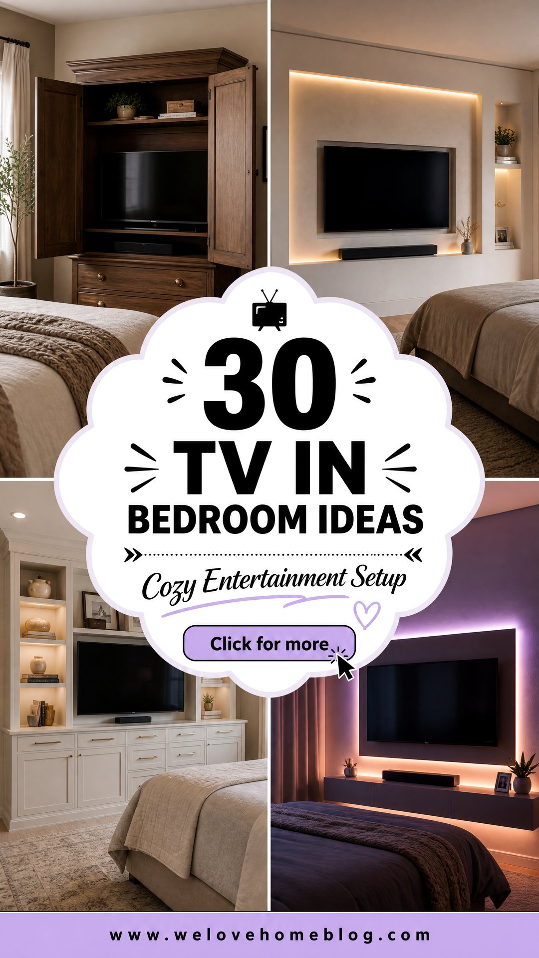 30 TV in Bedroom Ideas for a Cozy Entertainment Setup - 30 TV in Bedroom Ideas for a Cozy Entertainment Setup