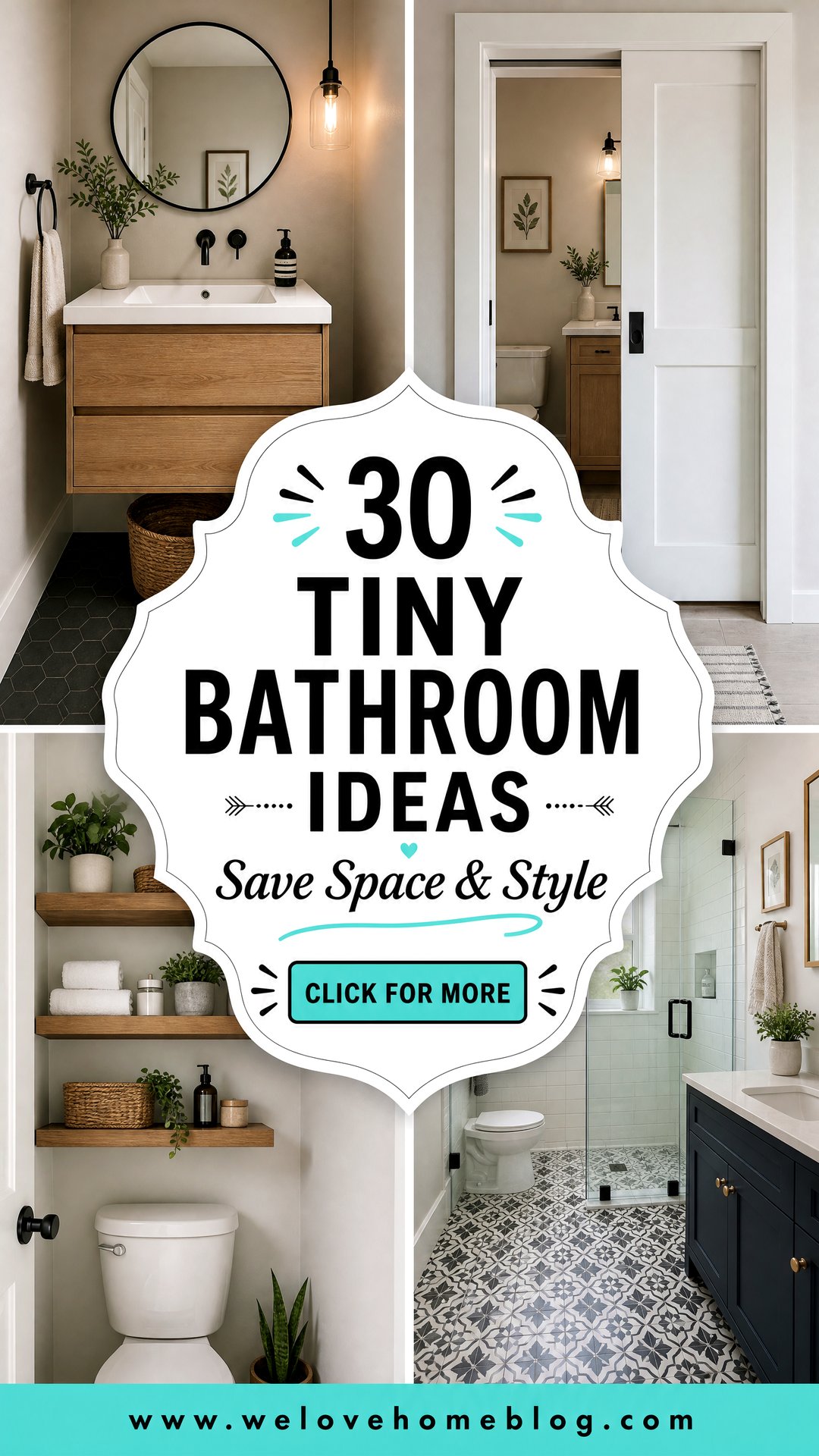 30 Tiny Bathroom Ideas to Save Space and Add Style - 30 Tiny Bathroom Ideas to Save Space and Add Style