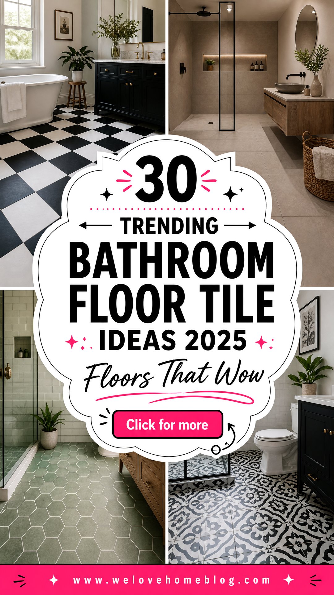 30 Trending Bathroom Floor Tile Ideas 2025 for Your Home - 30 Trending Bathroom Floor Tile Ideas 2025 for Your Home