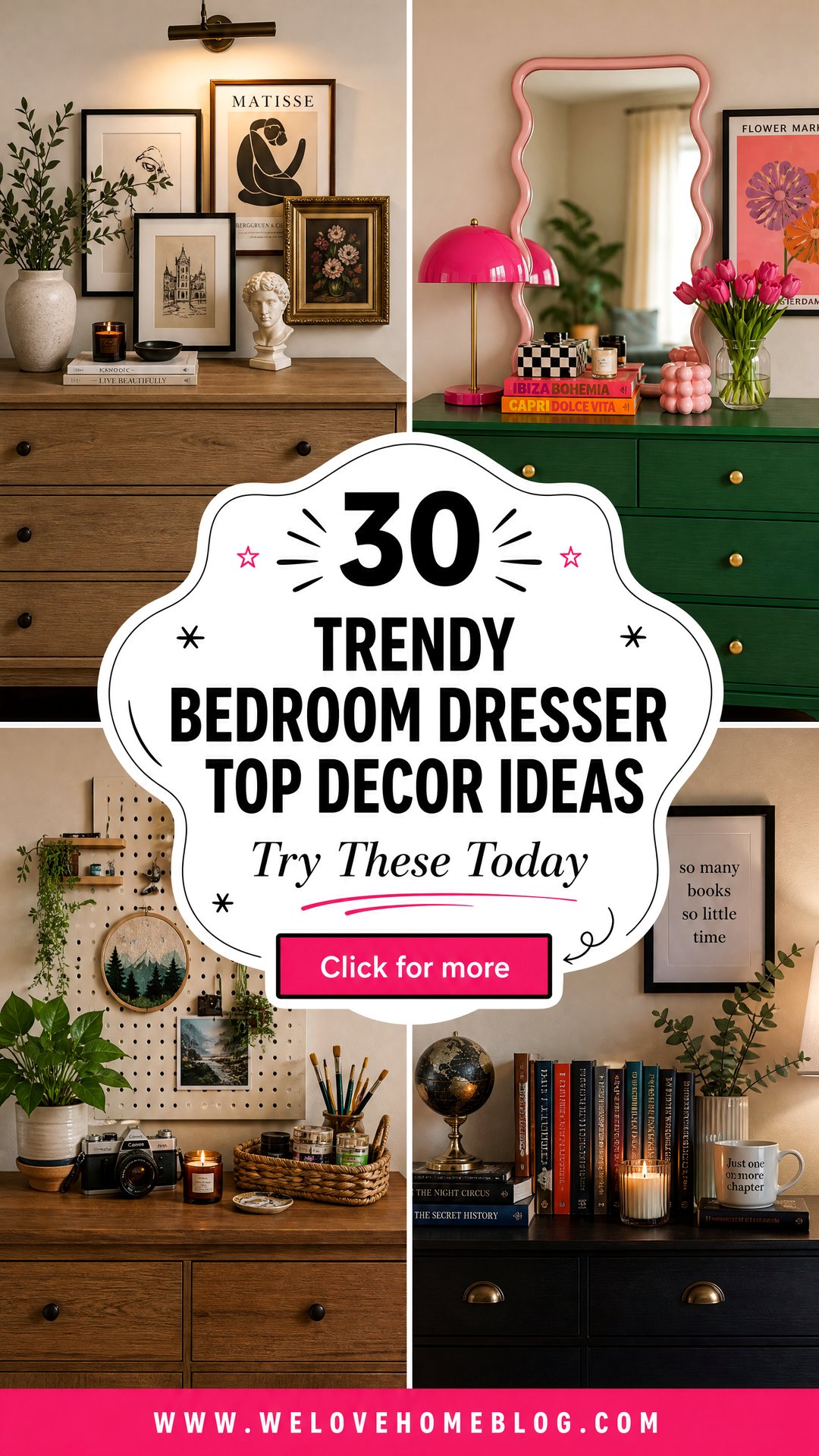 30 Trendy Bedroom Dresser Top Decor Ideas to Try - 30 Trendy Bedroom Dresser Top Decor Ideas to Try