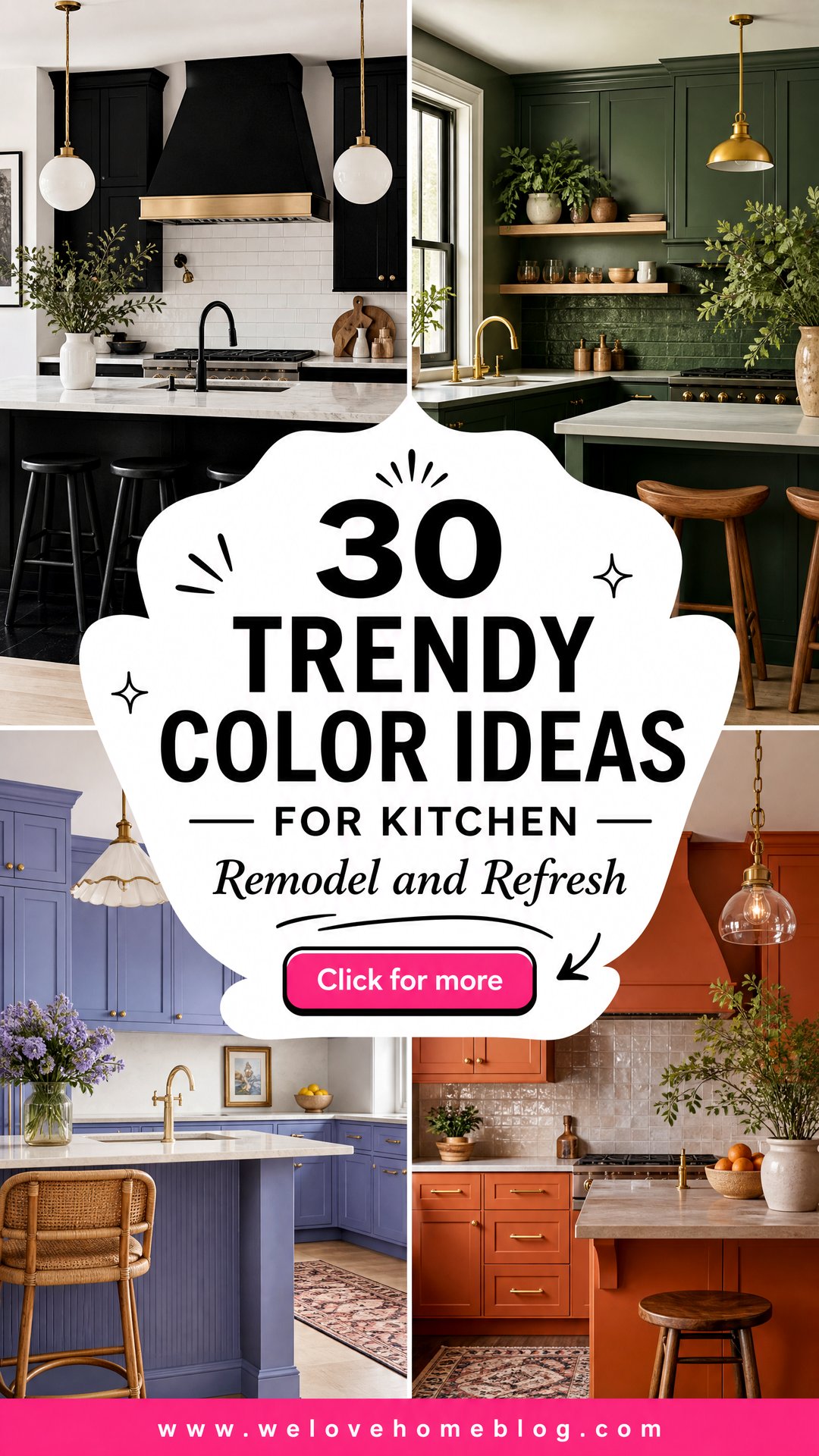 30 Trendy Color Ideas for Kitchen Remodels and Decor - We Love Home Blog
