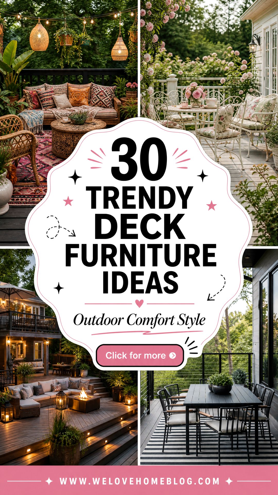 30 Trendy Deck Furniture Ideas for Outdoor Comfort - 30 Trendy Deck Furniture Ideas for Outdoor Comfort