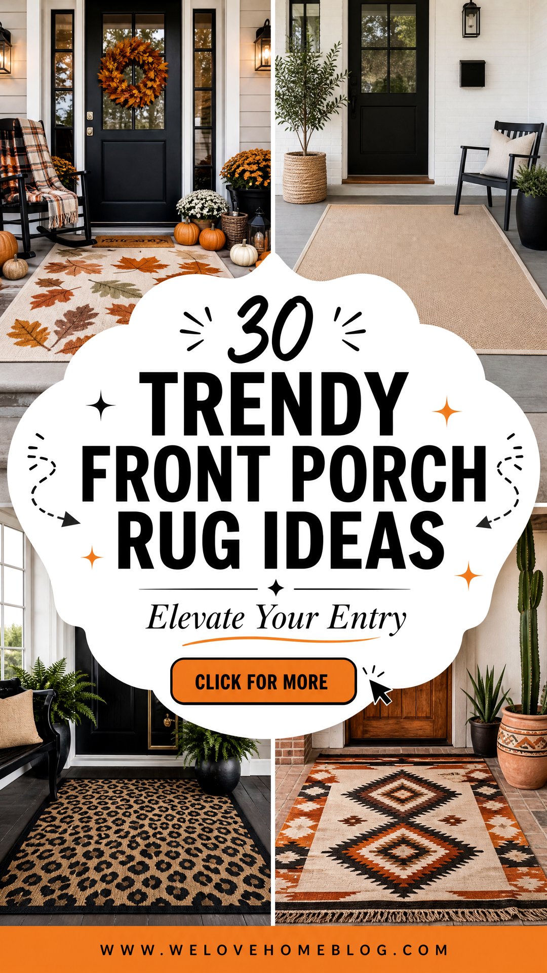 30 Trendy Front Porch Rug Ideas to Elevate Your Entry - 30 Trendy Front Porch Rug Ideas to Elevate Your Entry