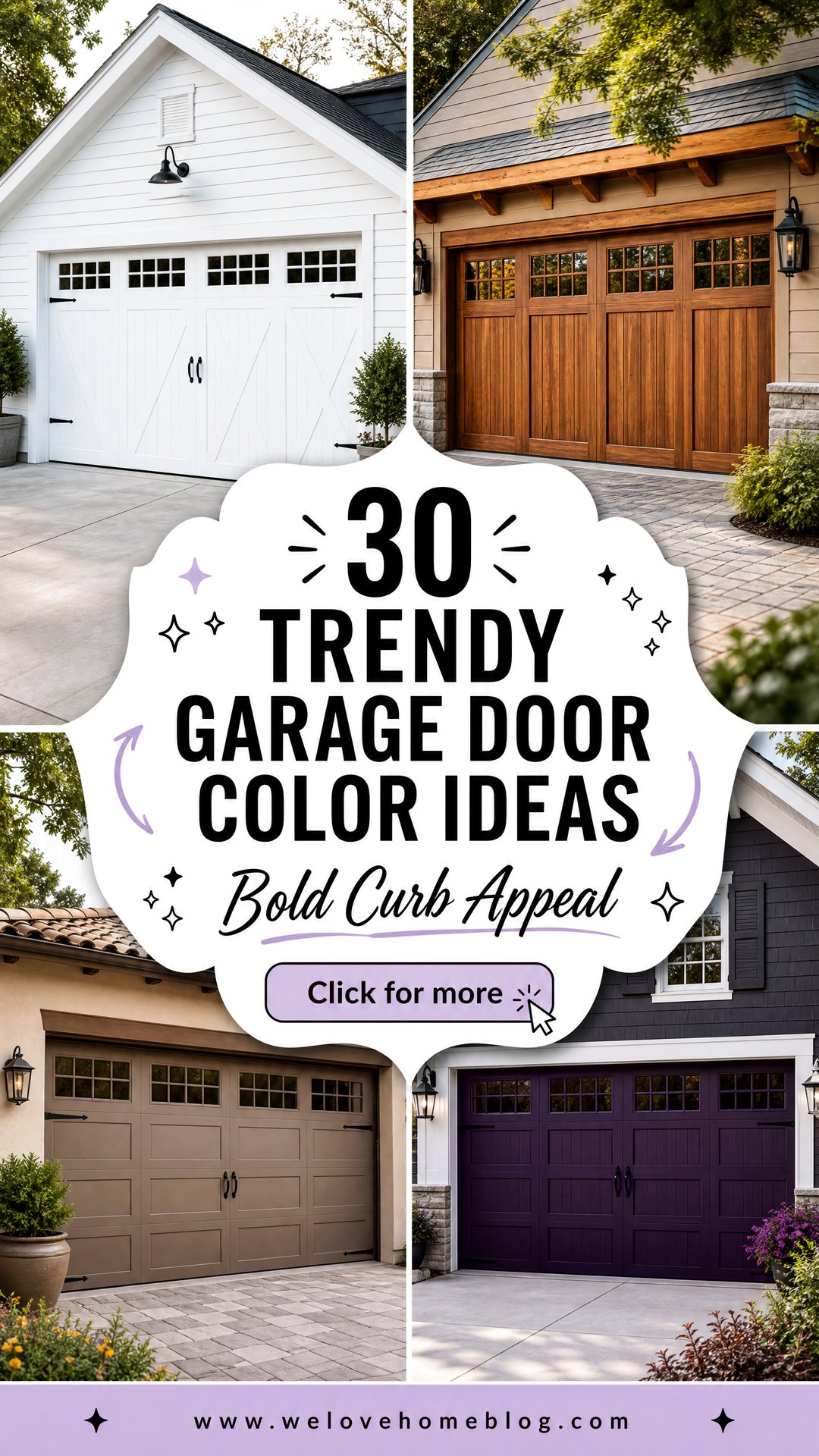 30 Trendy Garage Door Color Ideas for Curb Appeal - 30 Trendy Garage Door Color Ideas for Curb Appeal
