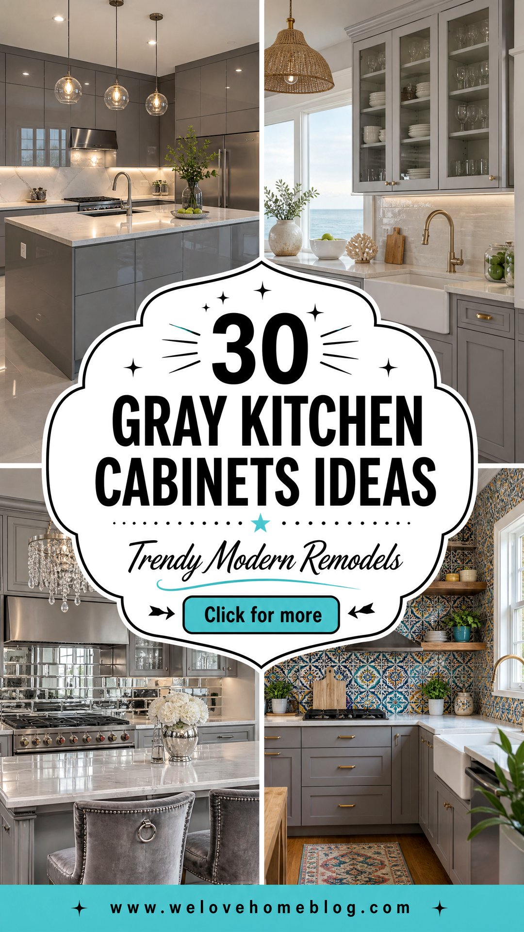 30 Trendy Gray Kitchen Cabinets Ideas for Modern Remodels - 30 Trendy Gray Kitchen Cabinets Ideas for Modern Remodels