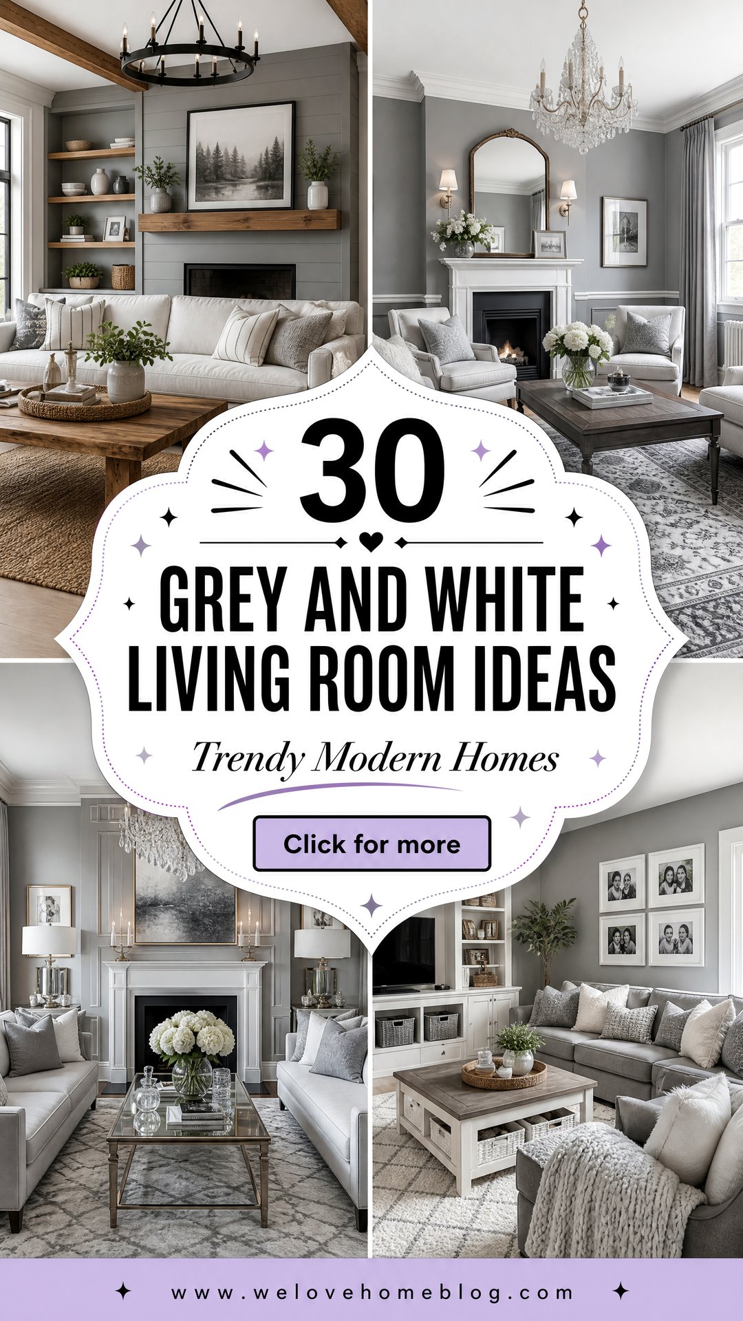 30 Trendy Grey and White Living Room Ideas for Modern Homes - 30 Trendy Grey and White Living Room Ideas for Modern Homes
