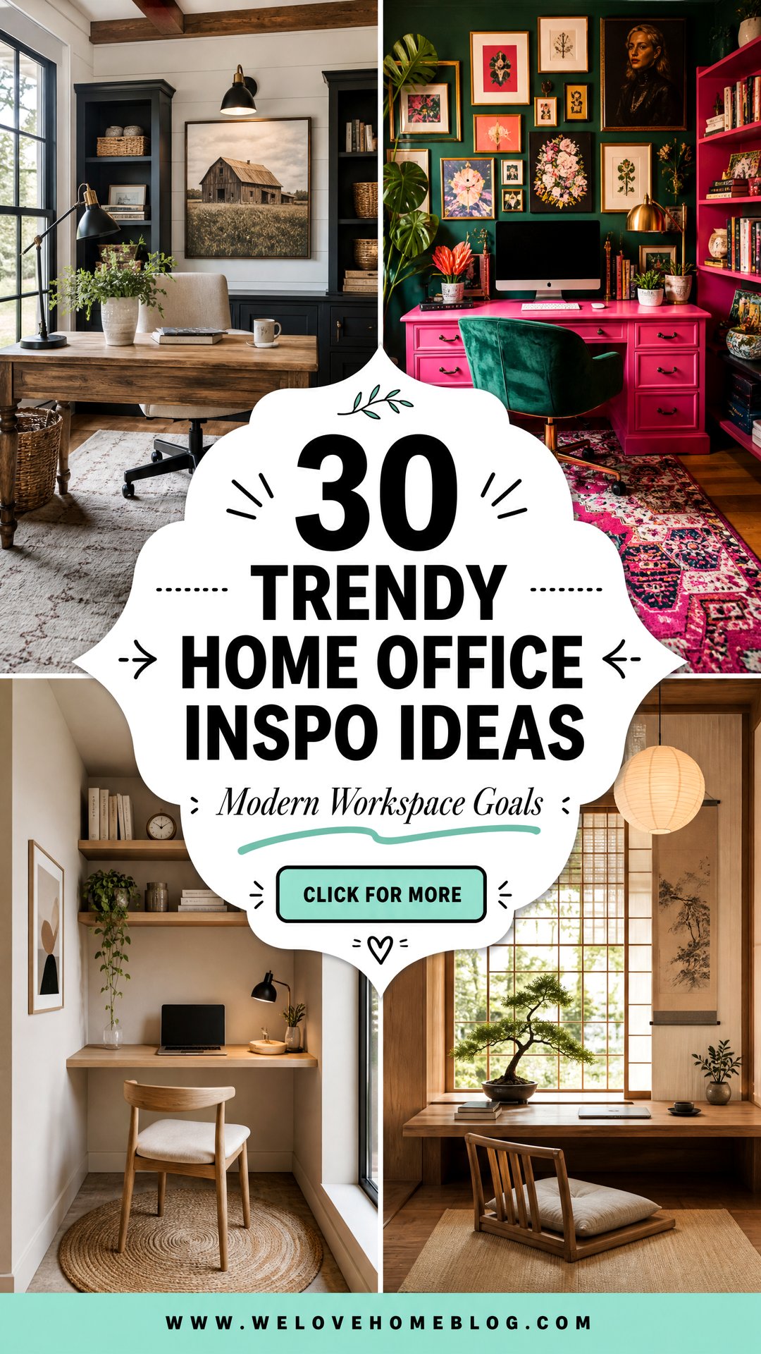 30 Trendy Home Office Inspo Ideas for a Modern Workspace - 30 Trendy Home Office Inspo Ideas for a Modern Workspace