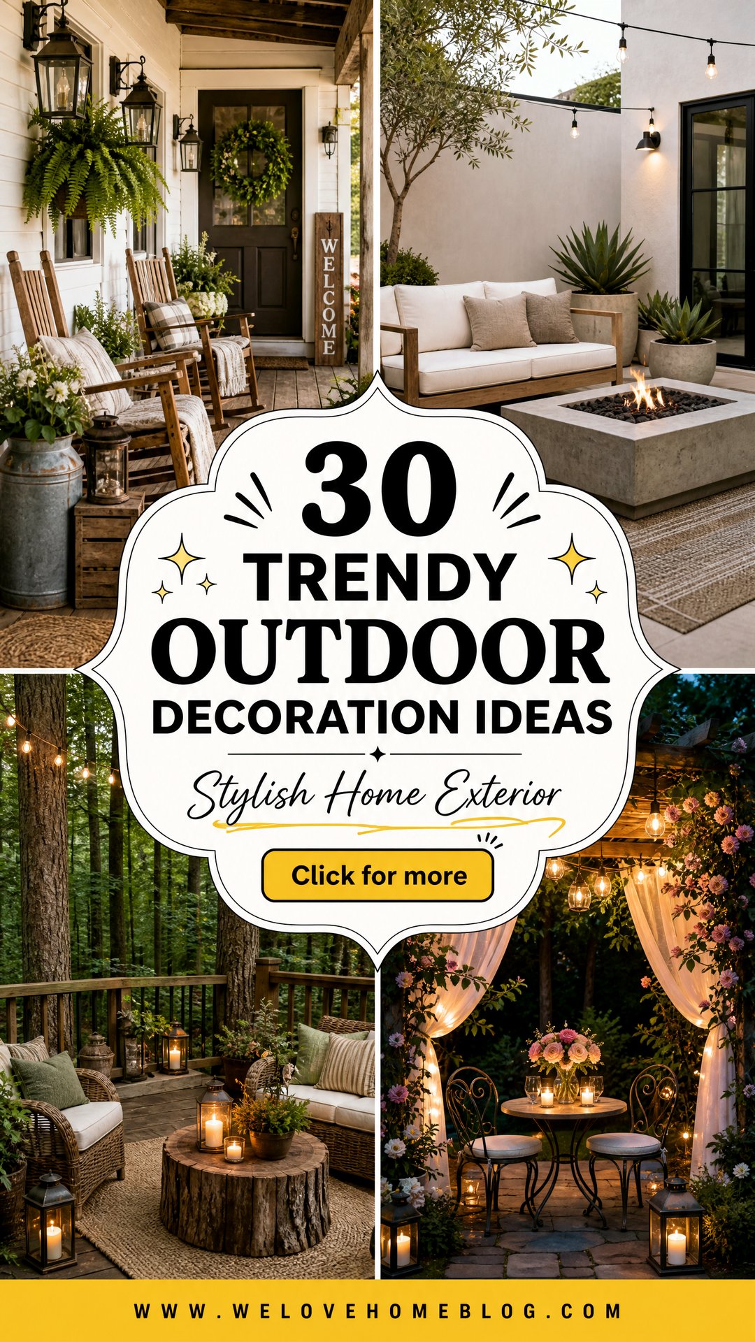 30 Trendy Outdoor Decoration Ideas for Your Home Exterior - 30 Trendy Outdoor Decoration Ideas for Your Home Exterior