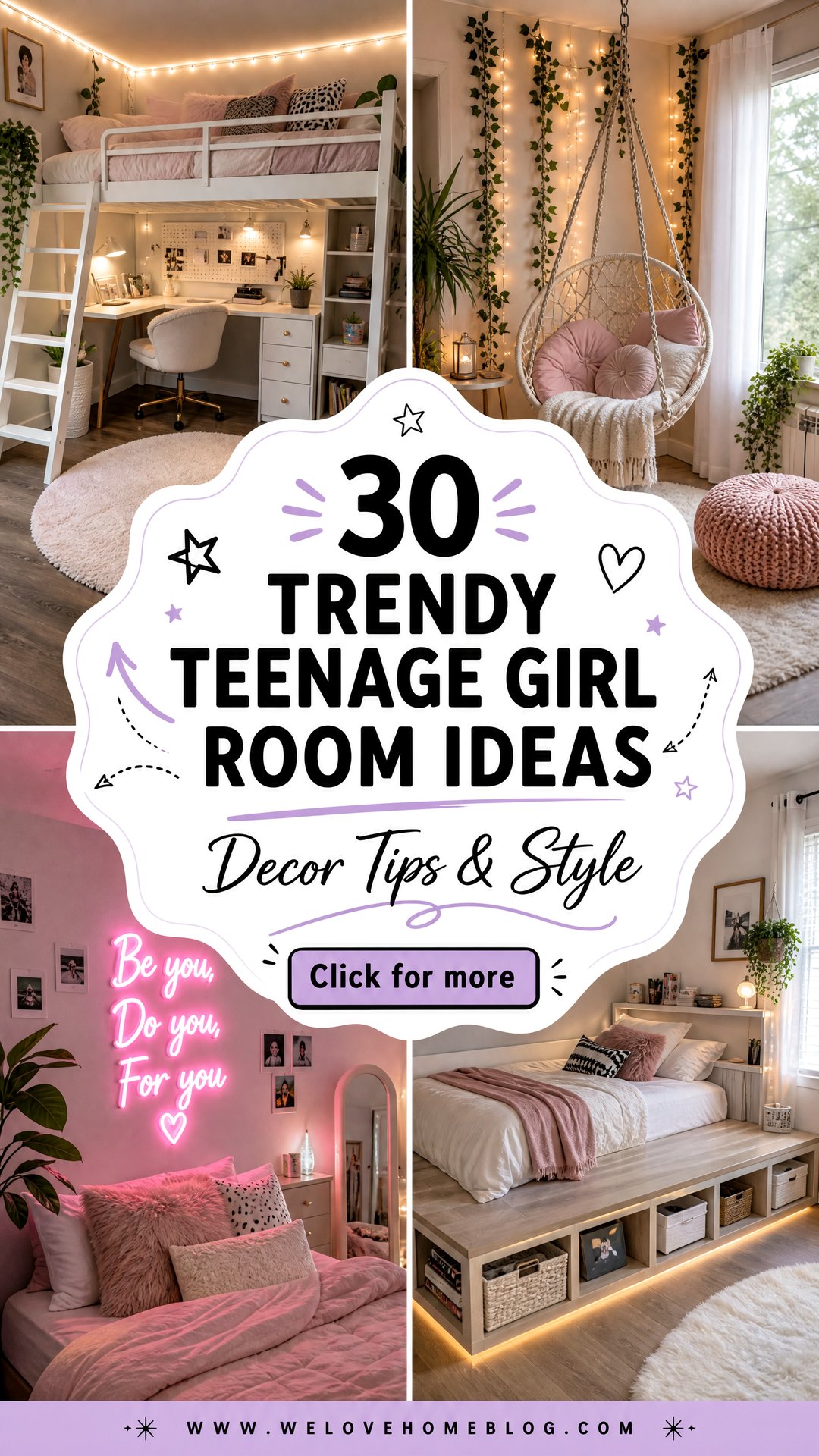 30 Trendy Teenage Girl Room Ideas and Decor Tips - 30 Trendy Teenage Girl Room Ideas and Decor Tips