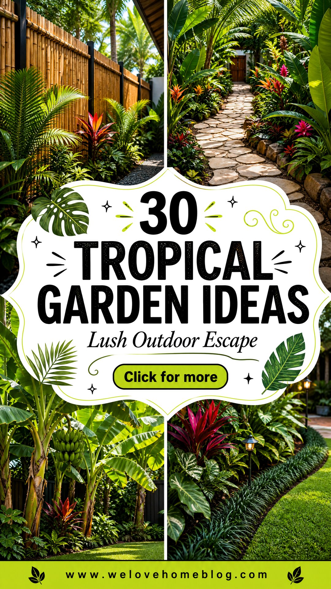 30 Tropical Garden Ideas for a Lush Outdoor Space - 30 Tropical Garden Ideas for a Lush Outdoor Space