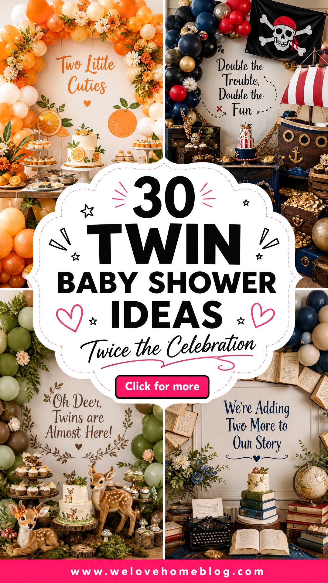 30 Twin Baby Shower Ideas for Twice the Celebration - 30 Twin Baby Shower Ideas for Twice the Celebration