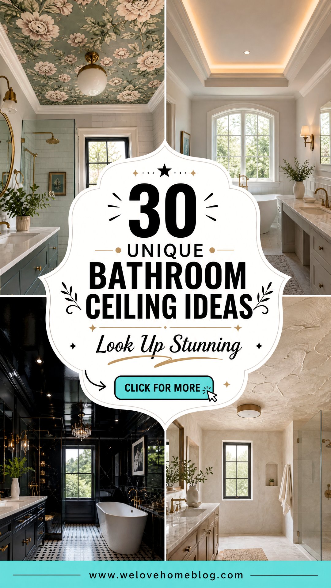 30 Unique Bathroom Ceiling Ideas to Elevate Your Space - 30 Unique Bathroom Ceiling Ideas to Elevate Your Space