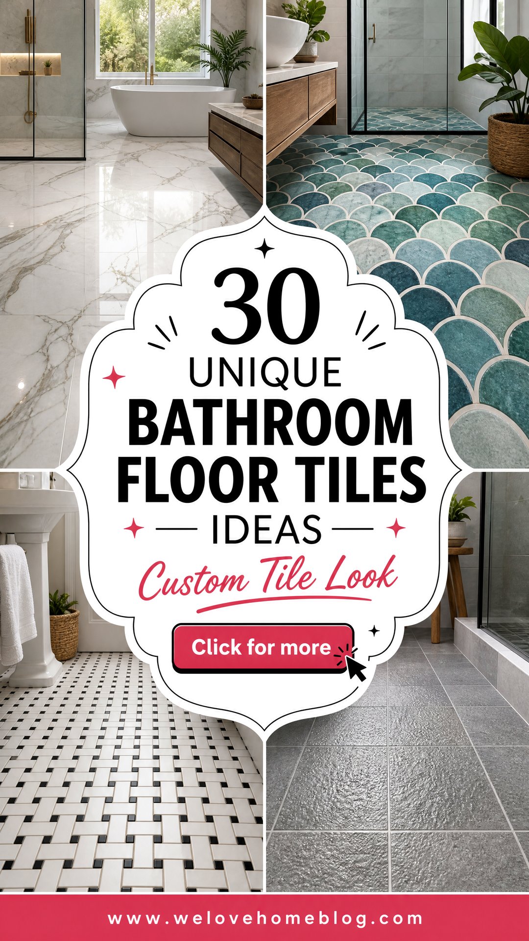 30 Unique Bathroom Floor Tiles Ideas for a Custom Look - 30 Unique Bathroom Floor Tiles Ideas for a Custom Look
