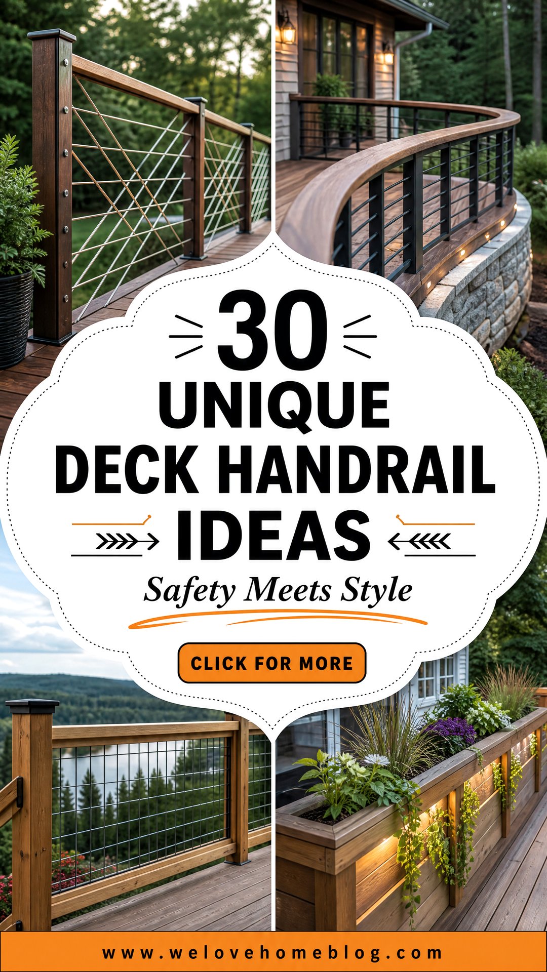 30 Unique Deck Handrail Ideas for Safety and Decor - 30 Unique Deck Handrail Ideas for Safety and Decor