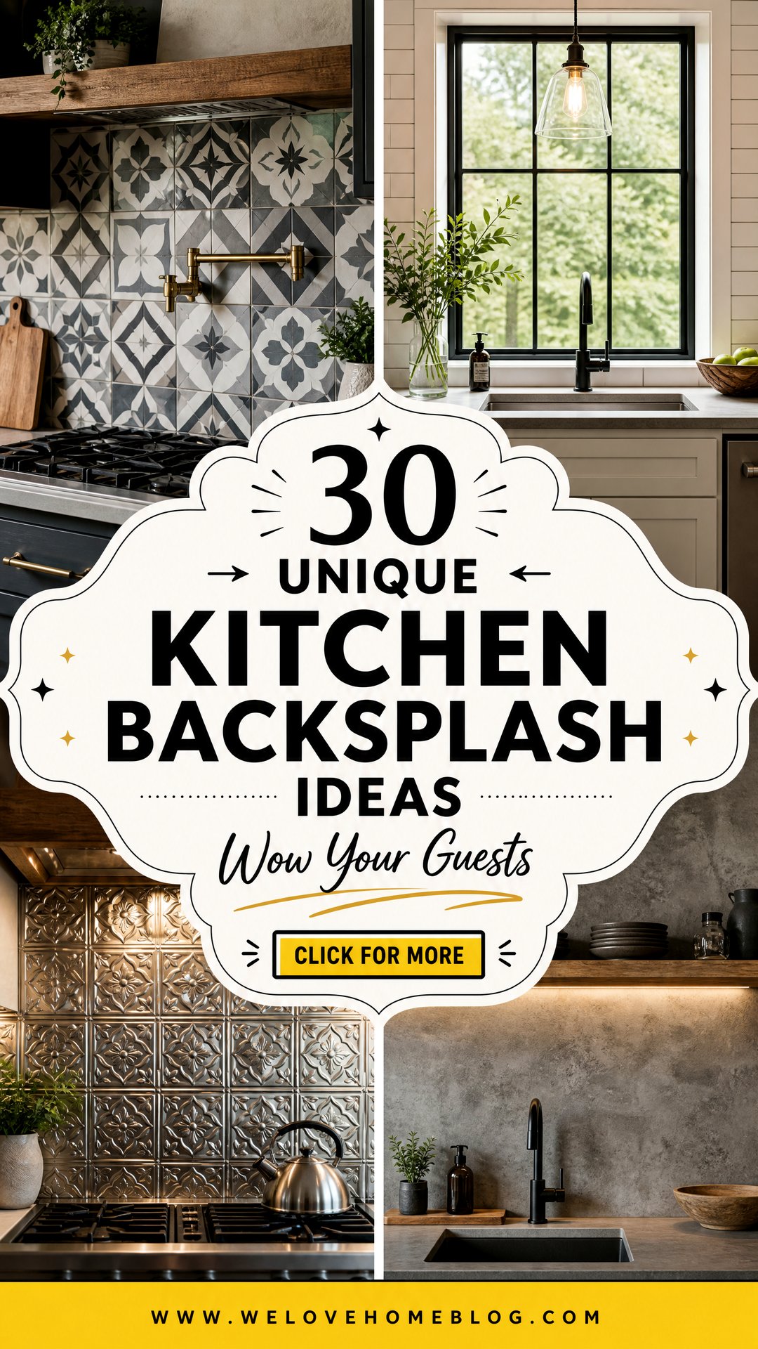 30 Unique Kitchen Backsplash Ideas to Wow Your Guests - 30 Unique Kitchen Backsplash Ideas to Wow Your Guests
