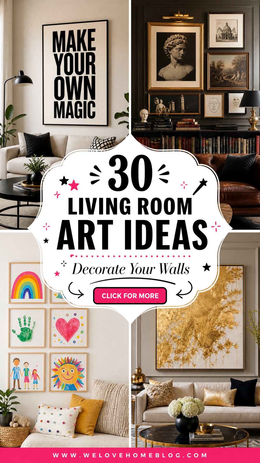 30 Unique Living Room Art Ideas to Decorate Your Walls - 30 Unique Living Room Art Ideas to Decorate Your Walls