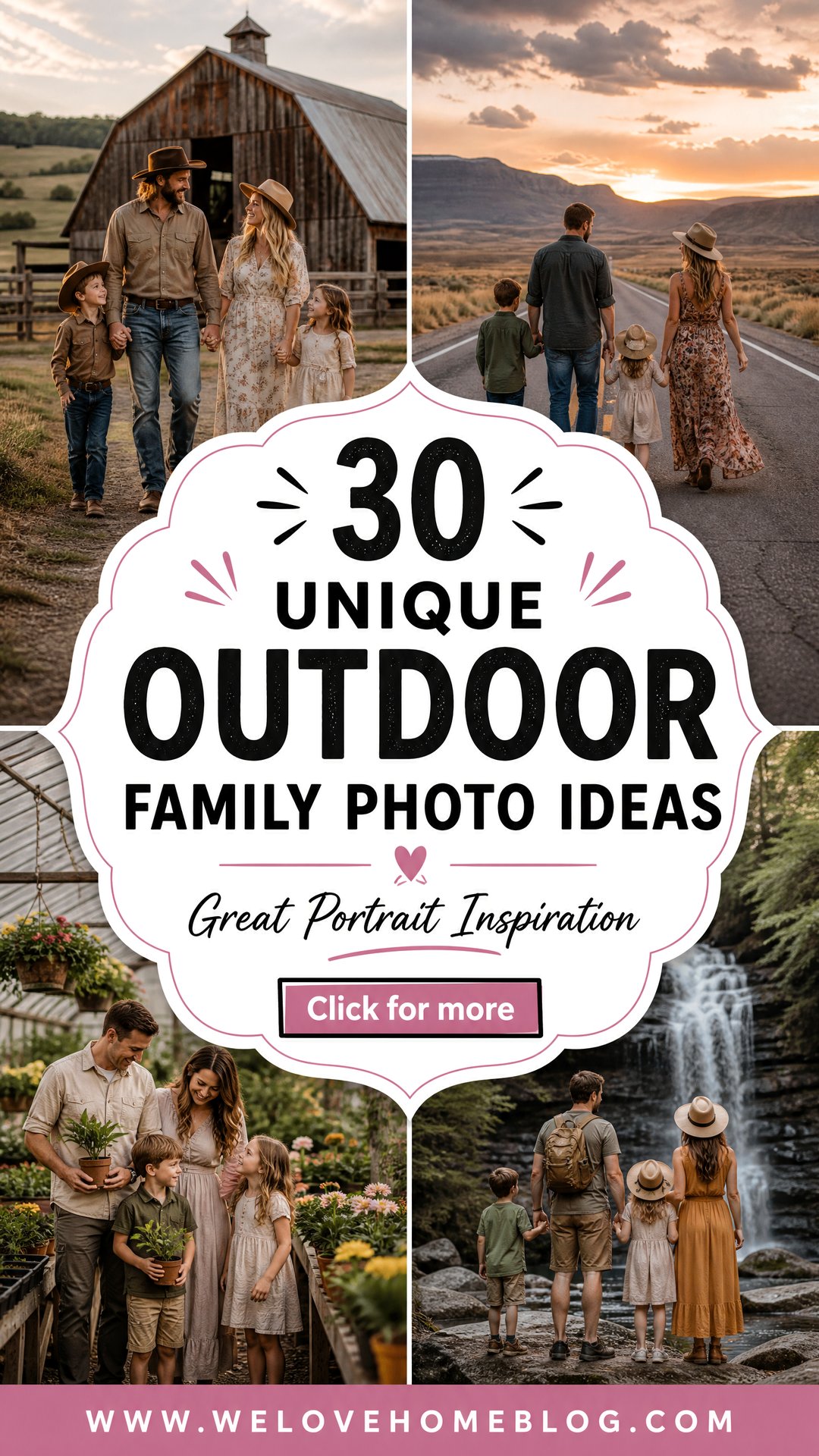 30 Unique Outdoor Family Photo Ideas for Great Portraits - 30 Unique Outdoor Family Photo Ideas for Great Portraits