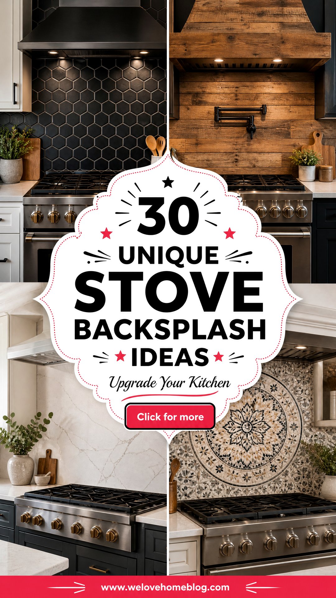30 Unique Stove Backsplash Ideas to Upgrade Your Kitchen - 30 Unique Stove Backsplash Ideas to Upgrade Your Kitchen
